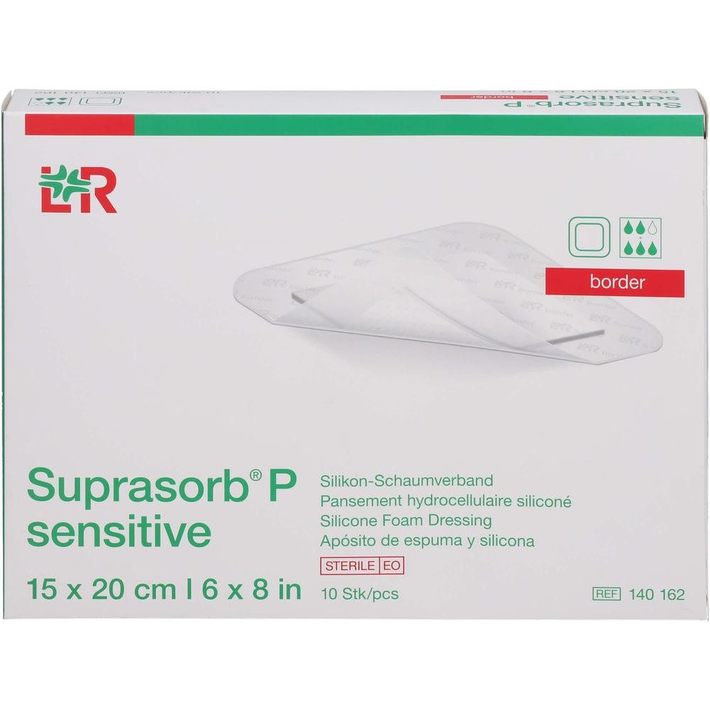 Lohmann & Rauscher GmbH & Co.KG Gips-und Verbandschutz SUPRASORB P sensitive PU-Schaumv.border 15x20cm, Wundversorgung, Wasserabweisender Verband