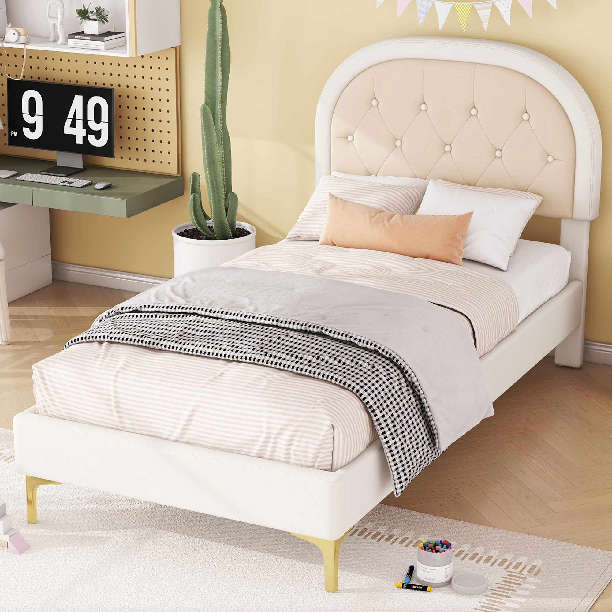 Flieks Polsterbett, Kinderbett Einzelbett 90x200cm mit günstig online kaufen