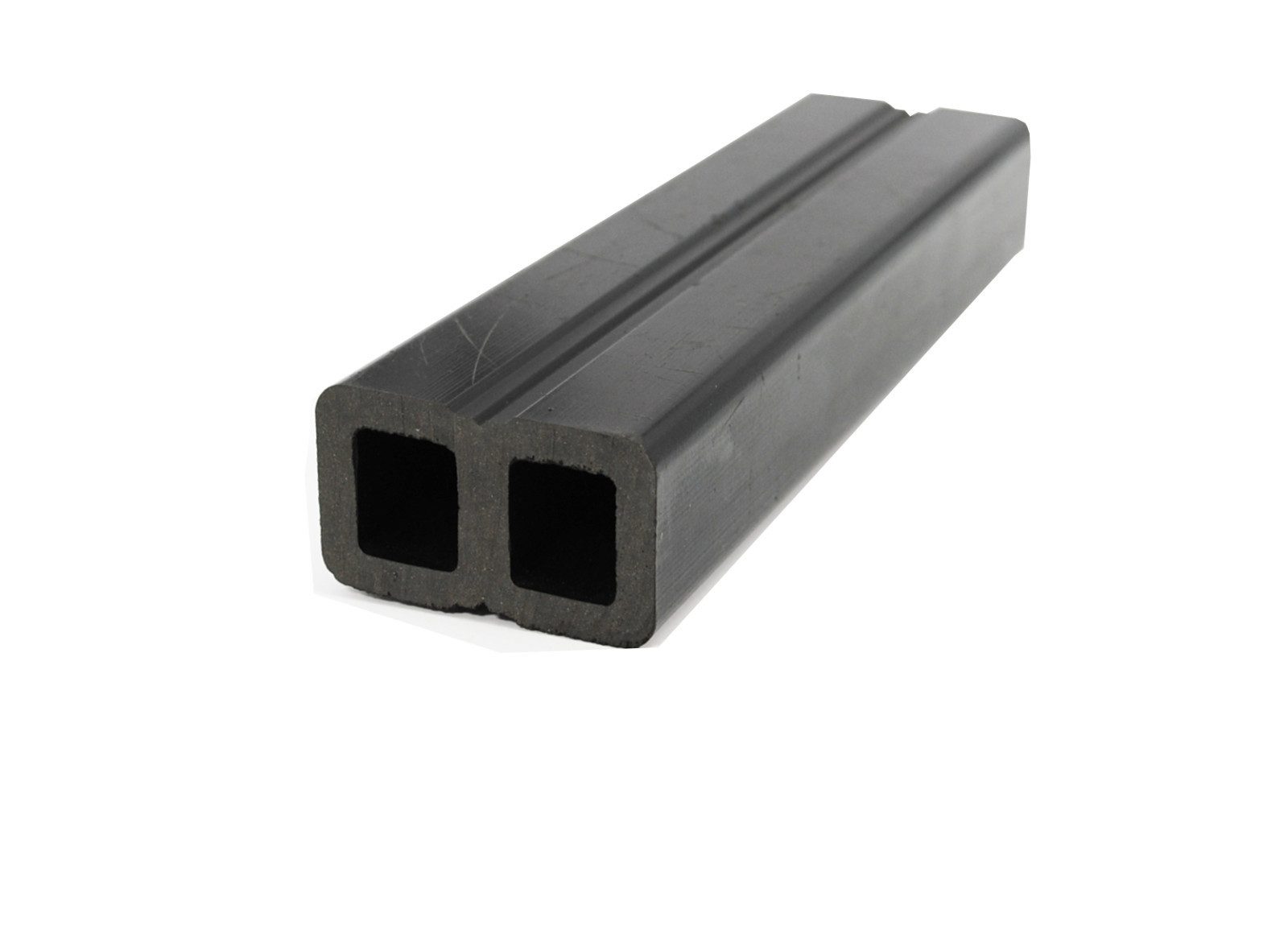 WPC Profi Terrassendielen coextrudierte Terrassen Komplettset Grau Schwarz 2200mm, (Musterstück 15 cm)