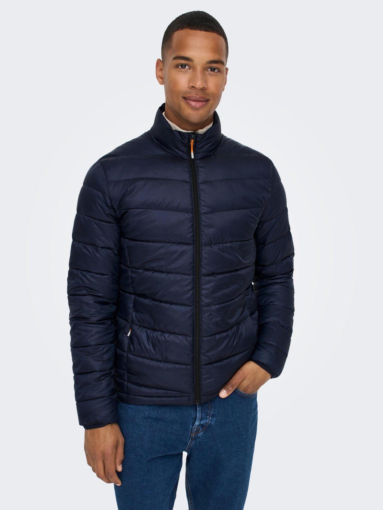 ONLY & SONS Blouson Legere Einfarbig Dünn Gefütterte ONSCARVEN QUILTED PUFFER OTW NOOS