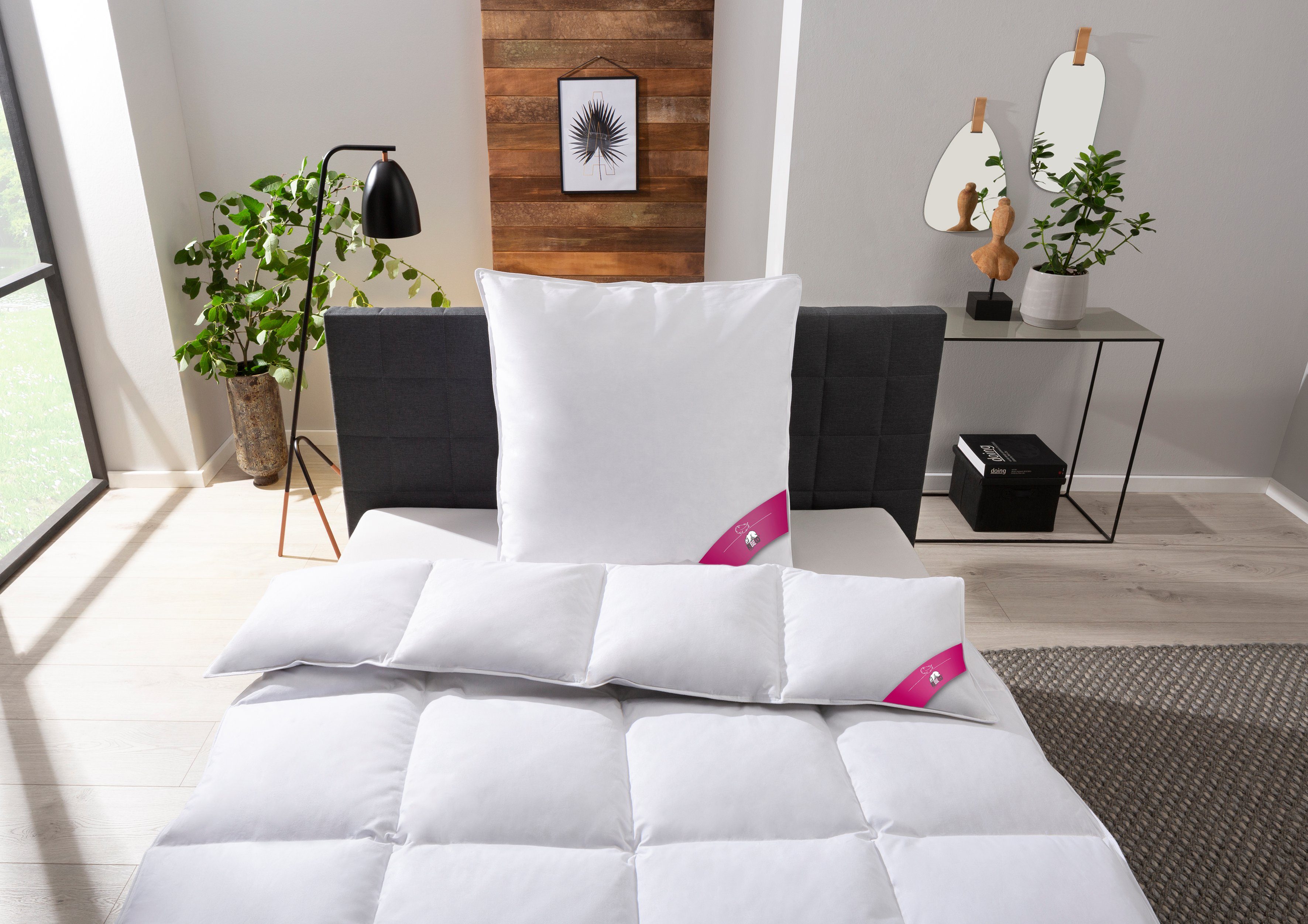 RIBECO Daunenbettdecke + Kopfkissen Johanna, Füllung: Bettdecke: 80% Daunen günstig online kaufen