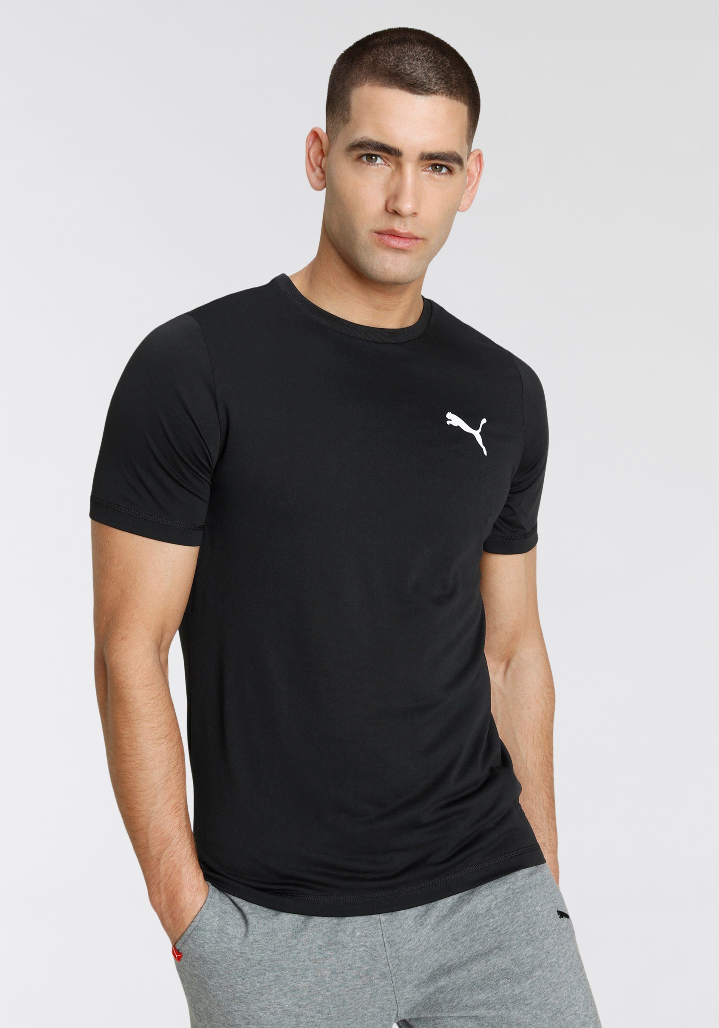 PUMA T-Shirt ACTIVE SMALL LOGO TEE schwarz