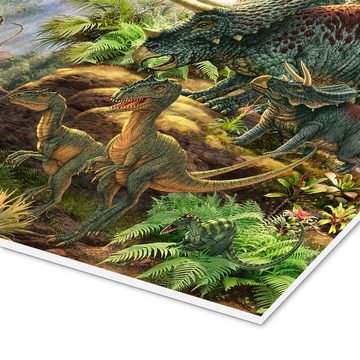 Posterlounge Forex-Bild Steve Read, Dinosaurier-Tal, Illustration