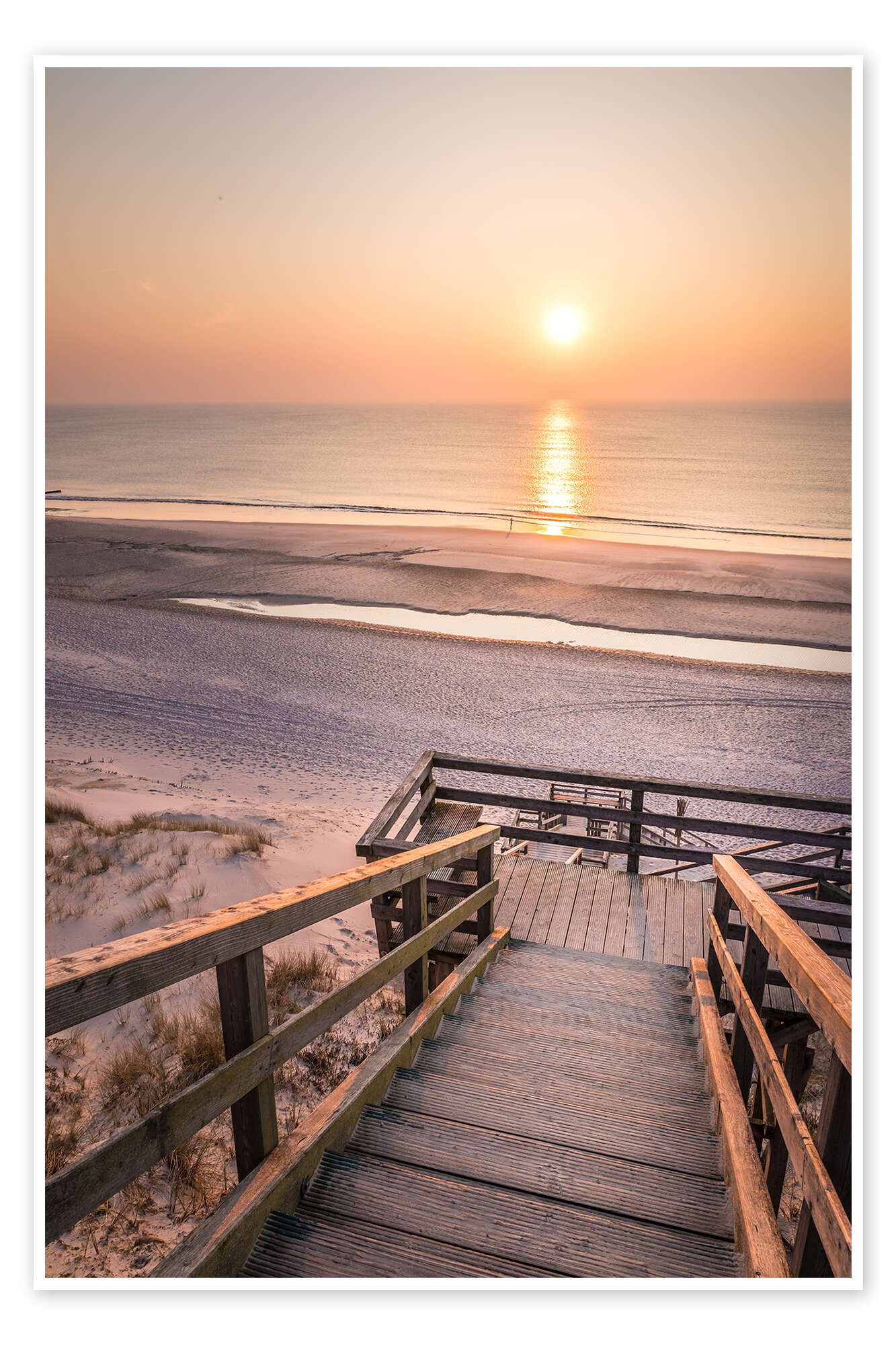 Posterlounge Wandbild Sonnenuntergang am Roten Kliff auf Sylt, Christian Müringer, erhältlich als Poster, Leinwandbild, Wandsticker oder Acrylglasbild