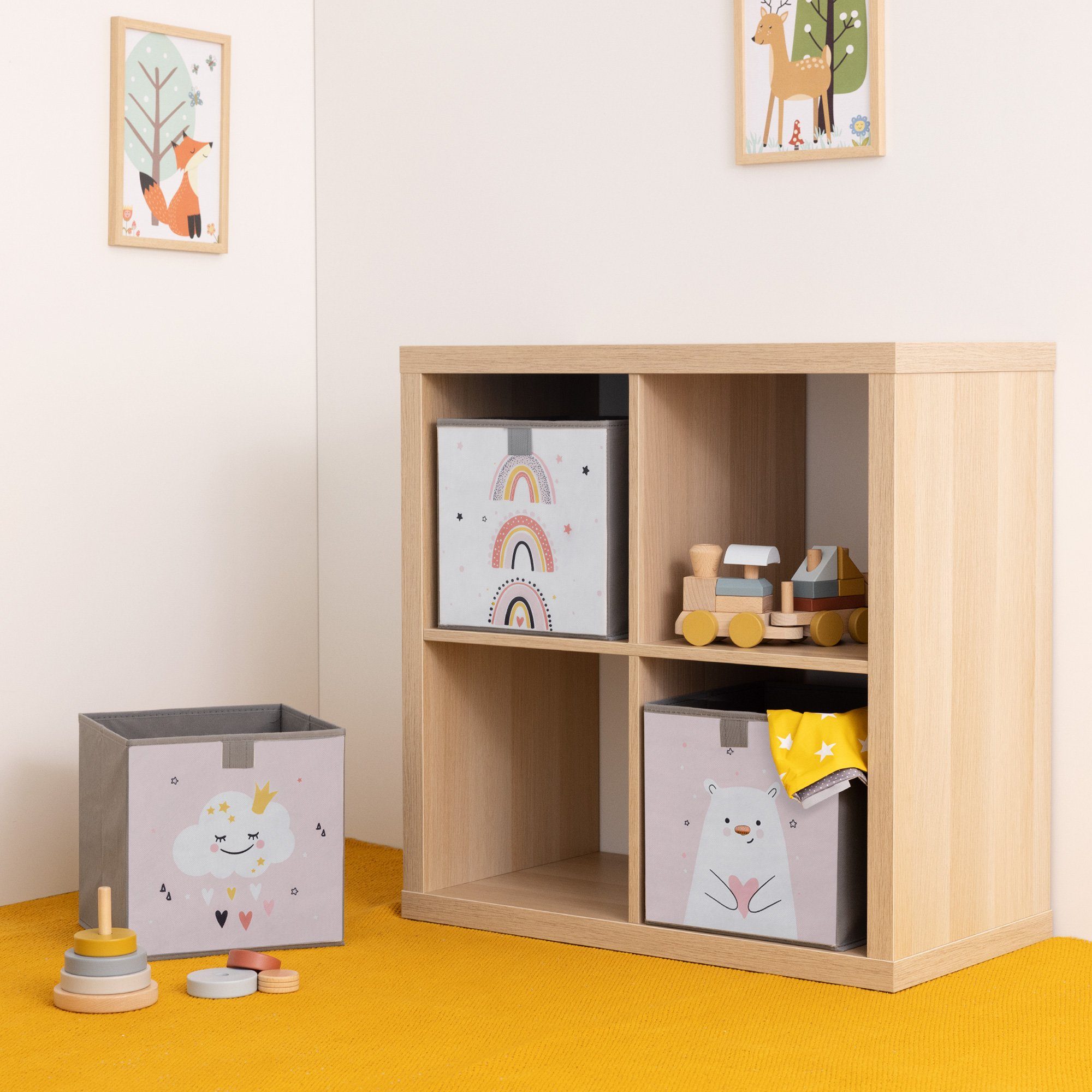 Navaris Auflagenbox Kinder Aufbewahrungsbox 3er Set günstig online kaufen