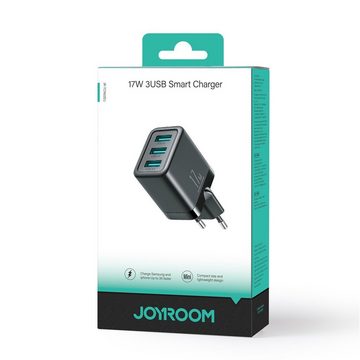 JOYROOM JR-TCN02 3xUSB-A 17W 3,4A Netzladegerät - Schwarz Smartphone-Ladegerät (1-tlg)