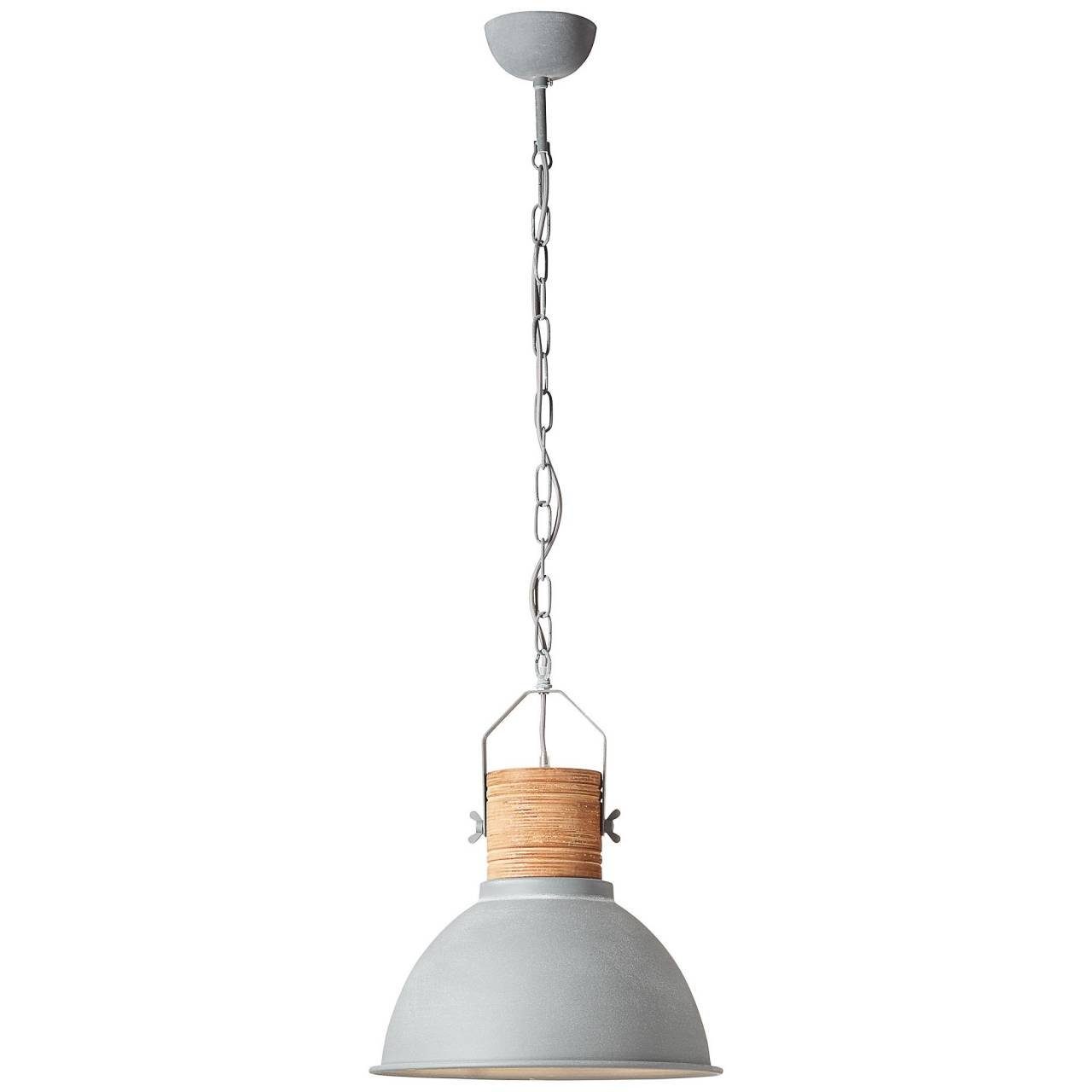 60W, Pendelleuchte 39cm A60, Lampe Brilliant beton/holz geeignet 1x Pendelleuchte Frida, E27, Frida