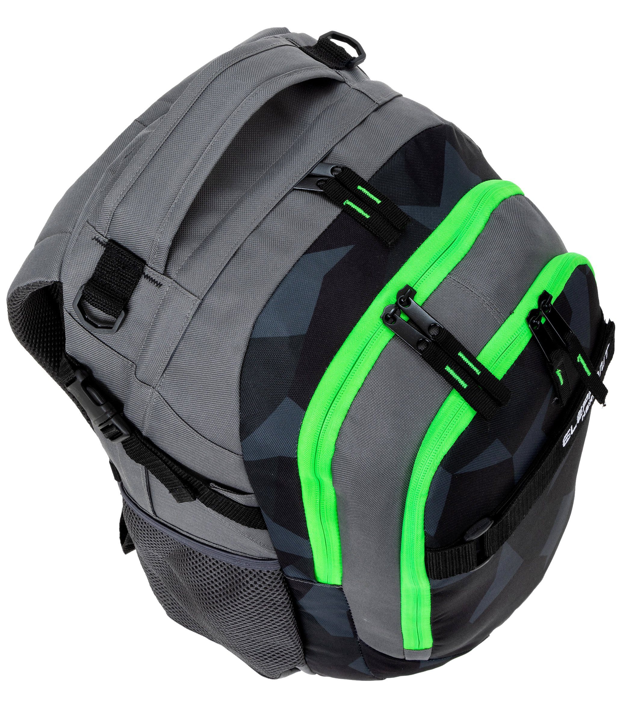 ELEPHANT Schulrucksack Hero Signature Schultasche (Set, 3-tlg., 3 Teile Rucksack Sporttasche Mäppchen Box), Softcase Schulranzen Schulmappe +rsm