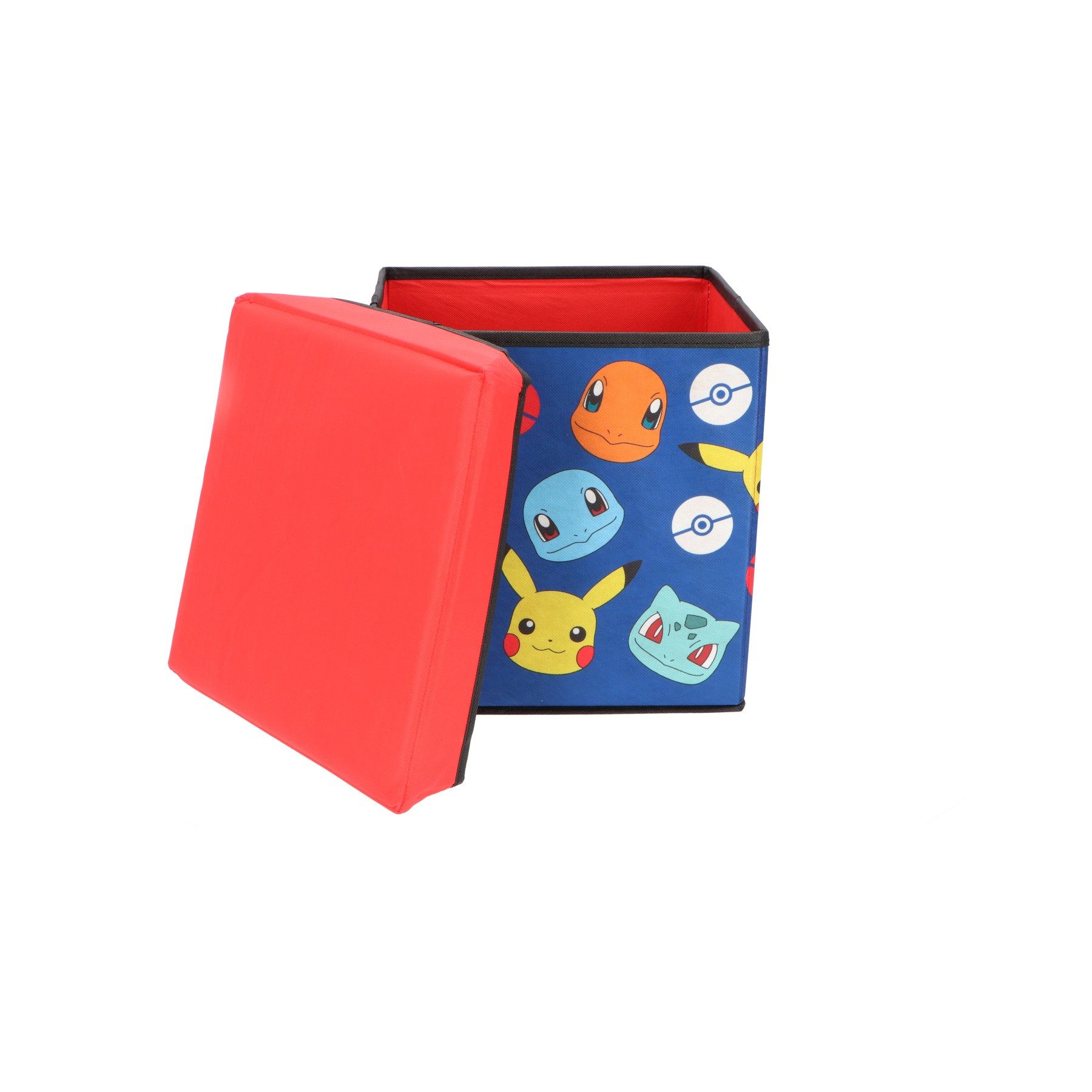 POKÉMON Aufbewahrungskorb Pokemon Pikachu Kinder Spielzeug Korb Spielzeugkorb Deckel