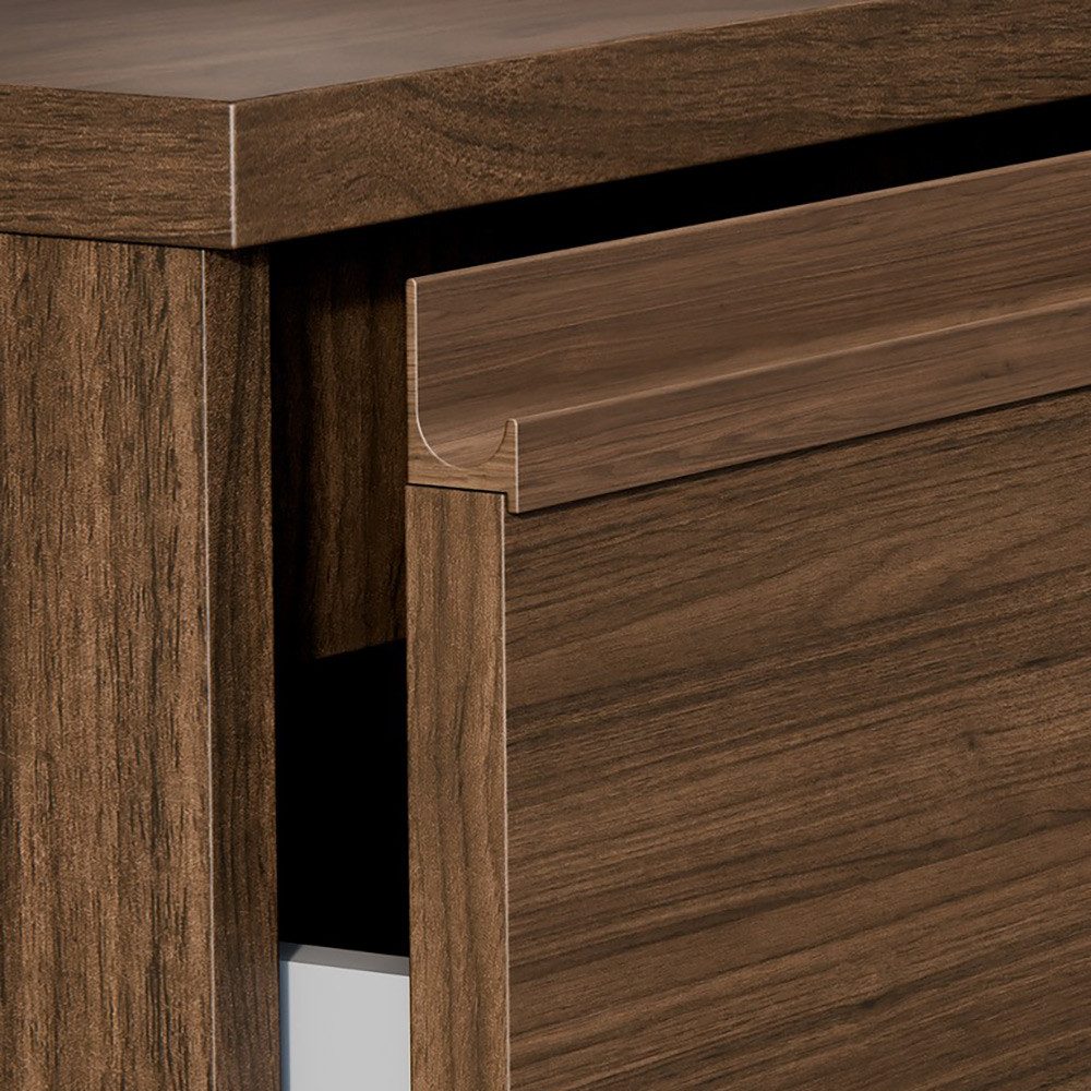 Lomadox Waschtisch VERZUOLO-56-WALNUT, 50 cm breit in Walnuss, wandhängend