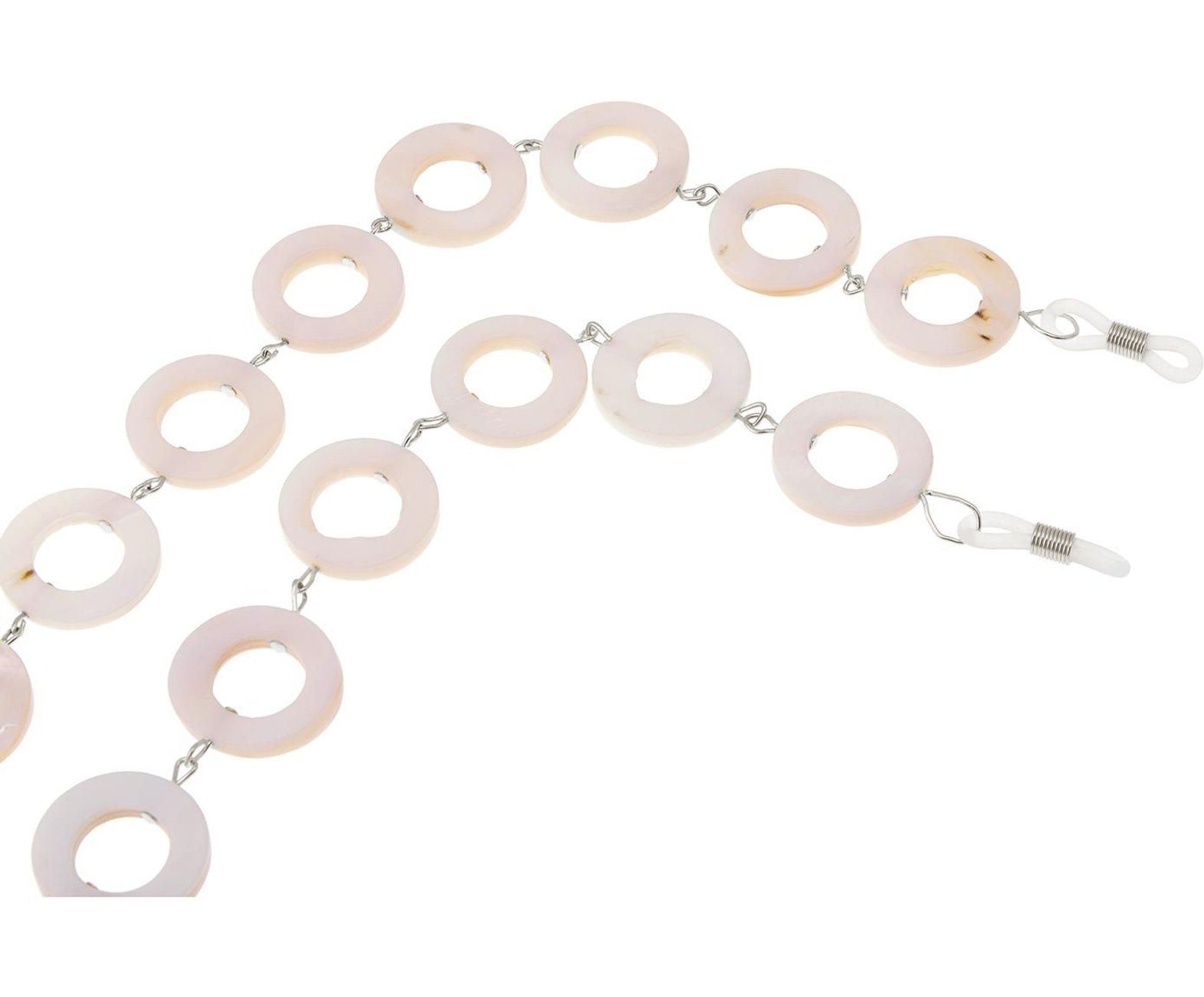 Damen Schmuck Gemshine Perlenkette Brillenkette für Sonnenbrille, Lesebrille, Perlmutt Donut Scheiben, Made in Germany