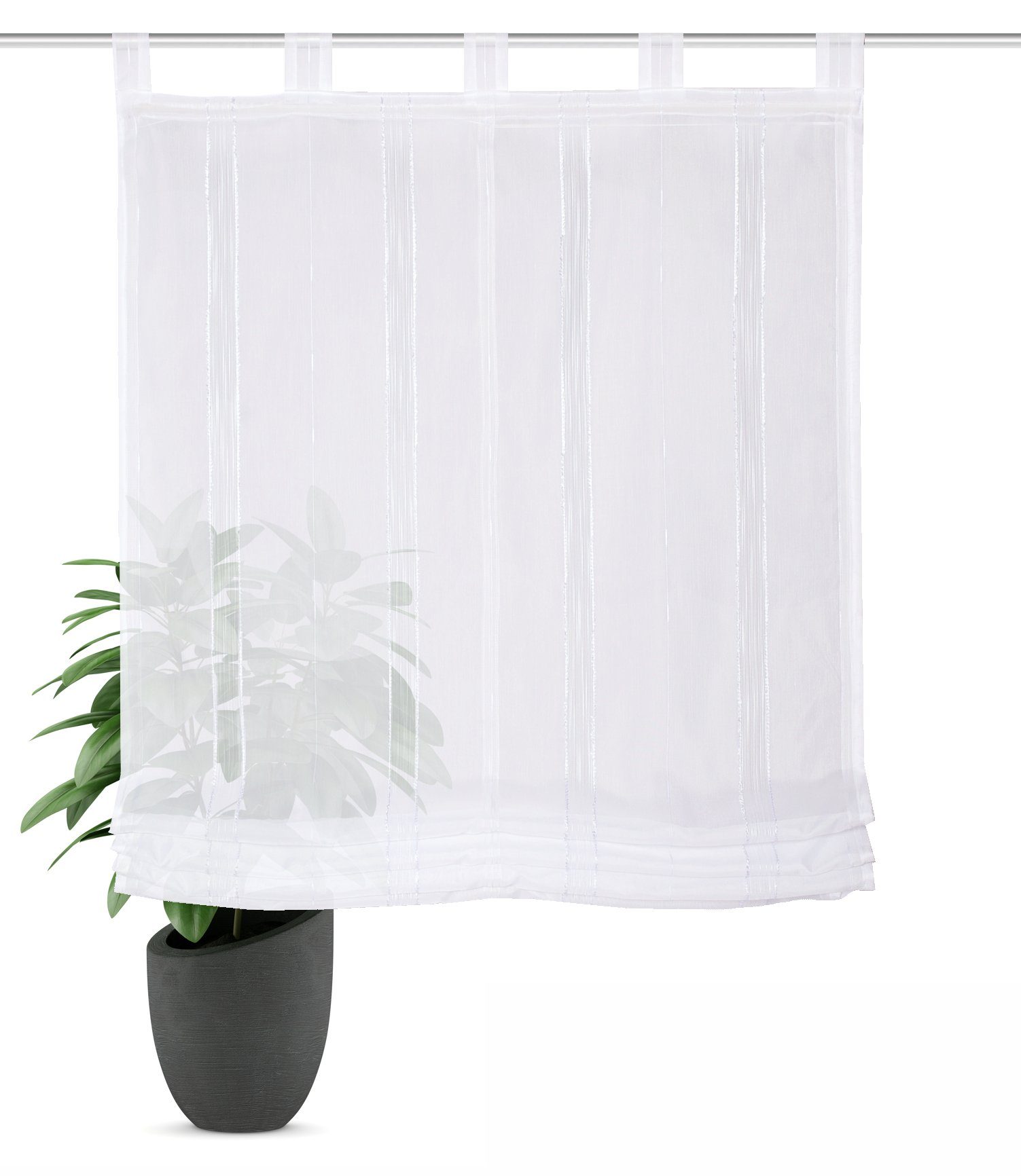 Clever-Kauf-24 Raffrollo, mit Schlaufen, Schlaufenaufhängung günstig online kaufen