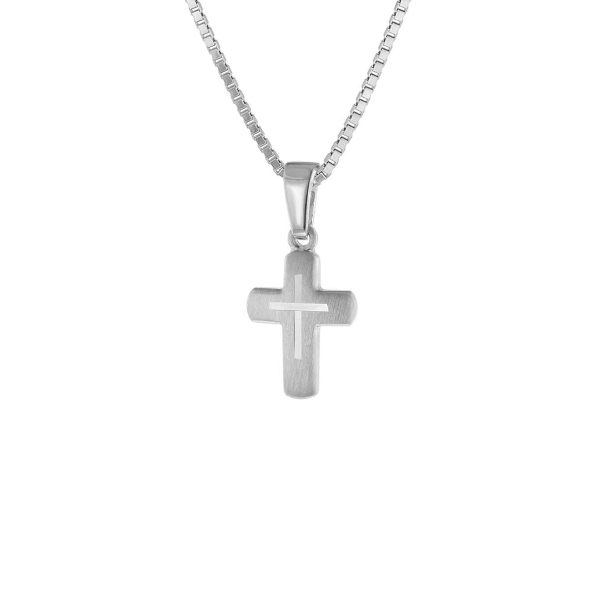 trendor Kreuzkette 48870, Kinder mit Kreuz 925 Silber