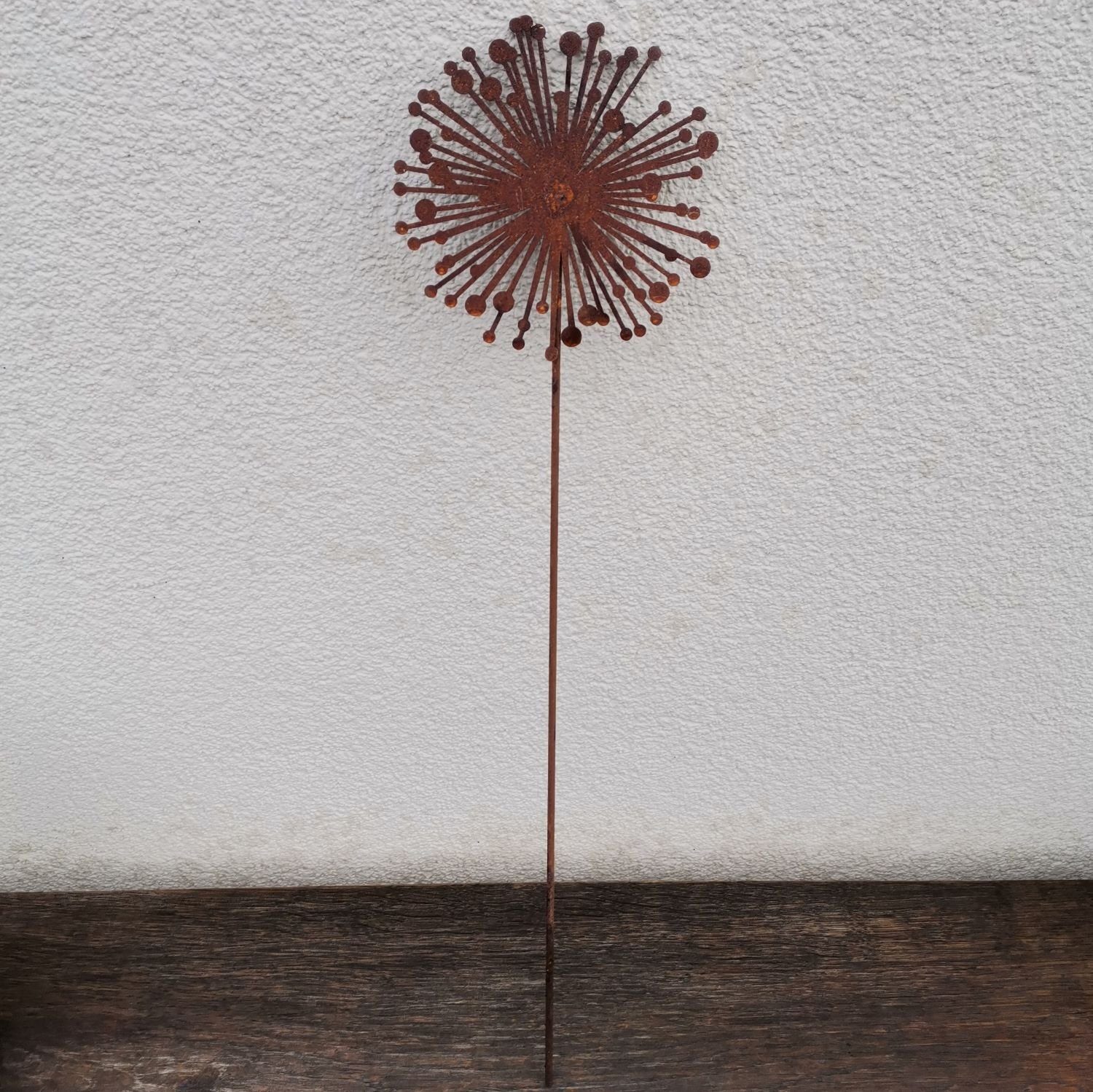 Dewoga Allium Stecker Edelrost-Metalldesign - Edelrost Gartenstecker