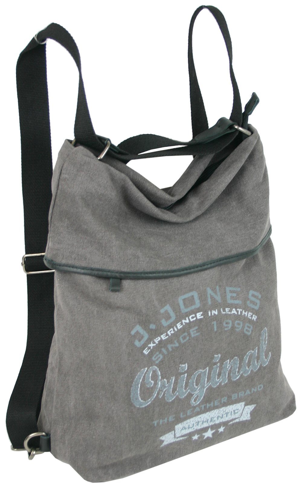 J JONES JENNIFER JONES Umhängetasche Große Canvas Rucksacktasche - Casual Rucksack und Schultertasche 2in1