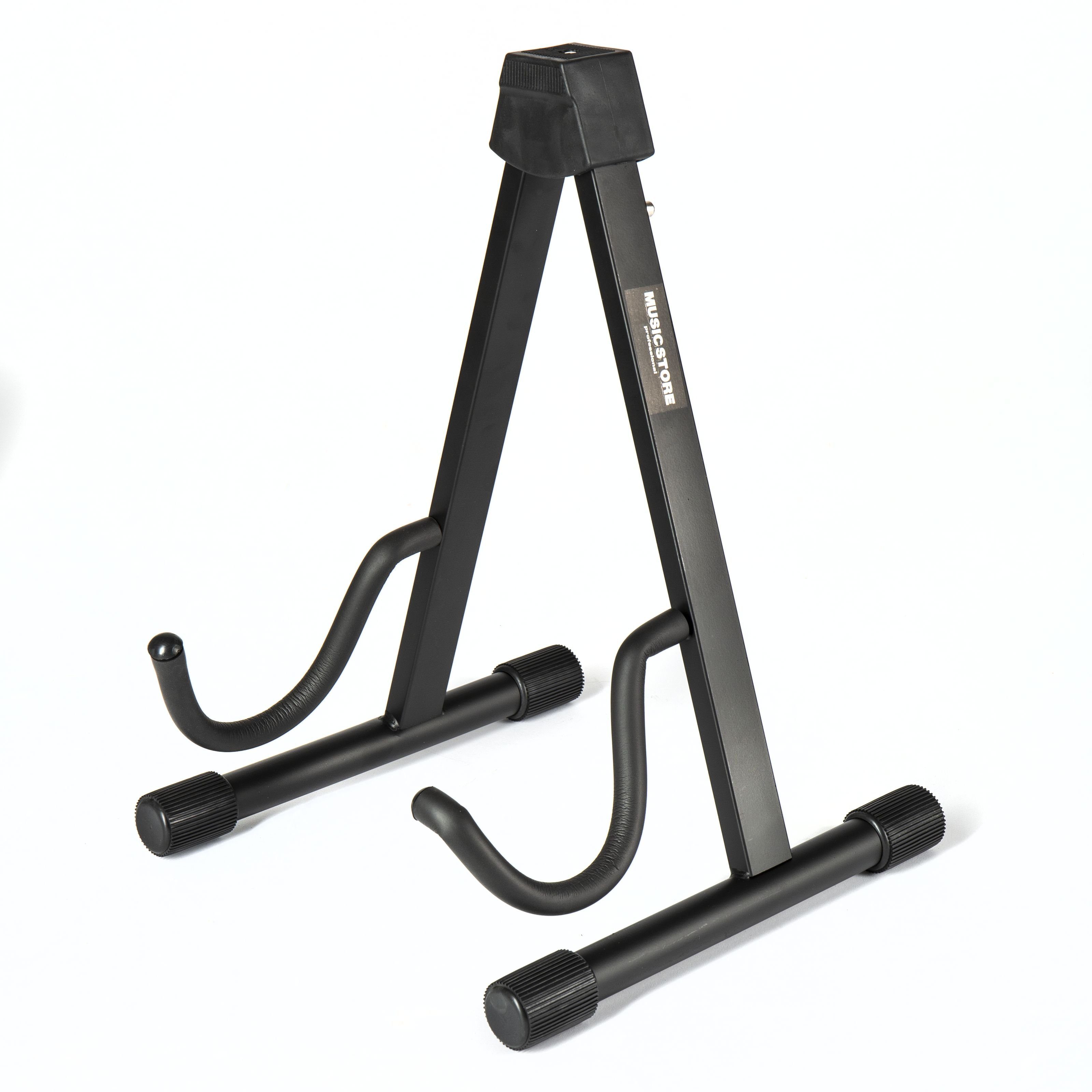 MUSIC STORE Gitarrenständer, (E-Gitarren/-Bass Ständer verstellbar Ständer für E-Gitarre und E-Bass 3-fach verstellbar gummierte Haltearme schonende Lackoberfläche, Zubehör, Ständer), E-Gitarren Ständer, E-Bass Ständer, verstellbarer Gitarrenständer