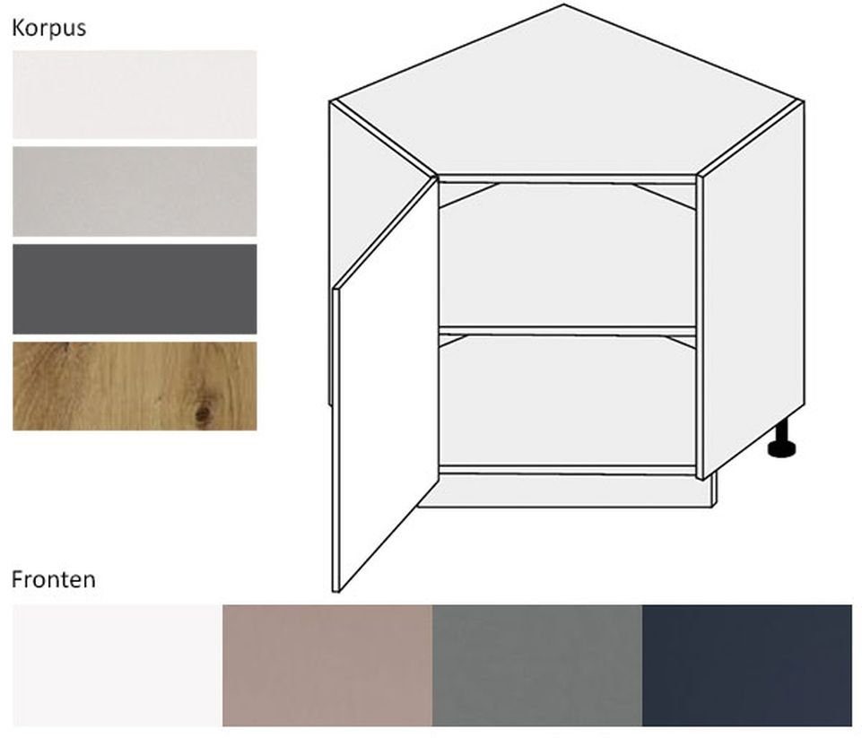 Eckunterschrank Bonn B/T/H: 84cm / 84cm günstig online kaufen