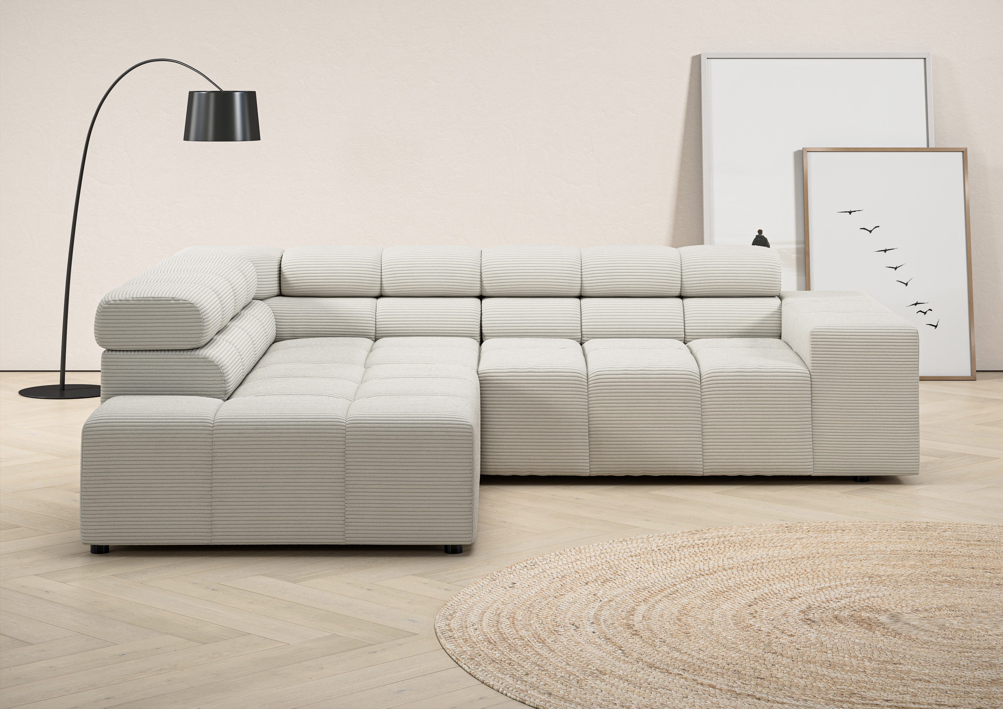 INOSIGN Ecksofa Ancona, incl. Kopfteilverstellung + günstig online kaufen