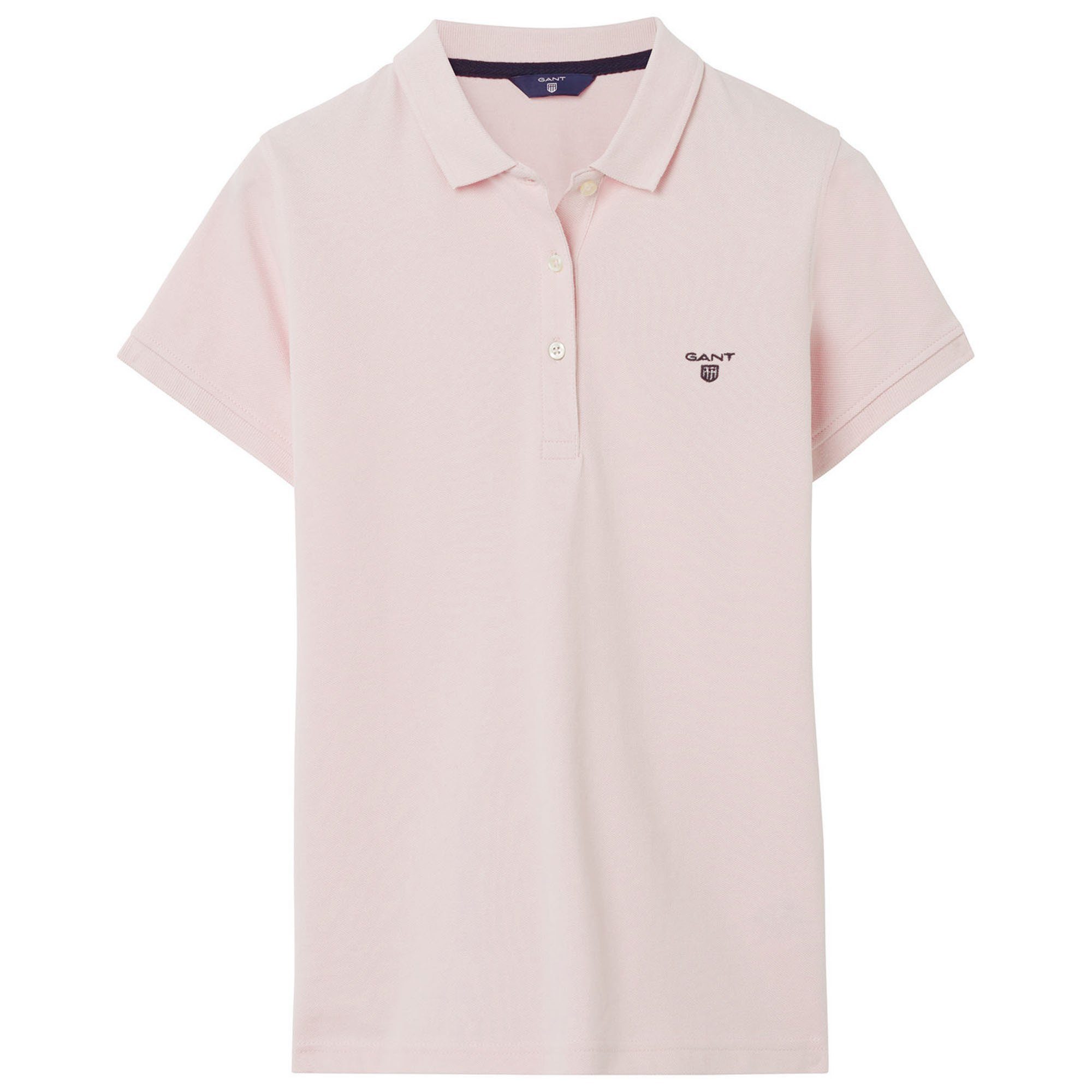 Gant T-Shirt Damen Poloshirt - MD. Summer Pique, Halbarm Rosa (Pale Pink)