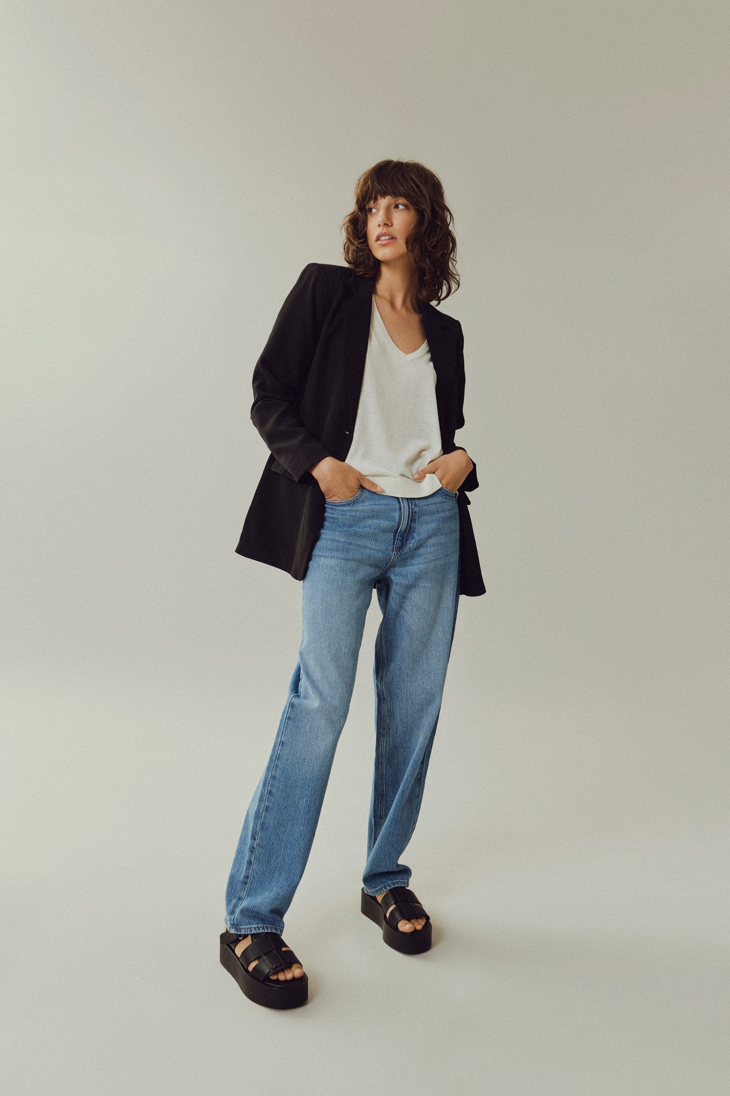 Vila High-waist-Jeans VIKELLY JAF HW STRAIGHT JEANS-NOOS Baumwollmischung