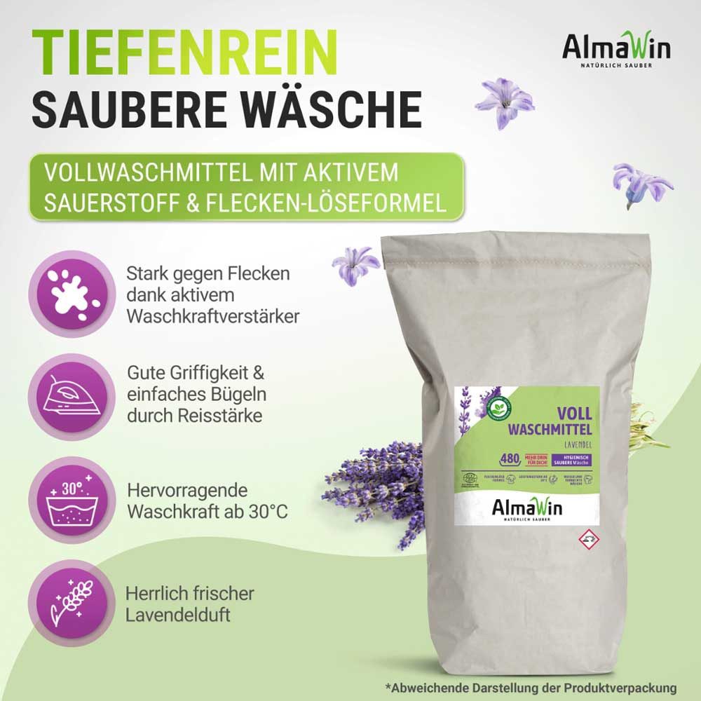 Almawin Vollwaschmittel - Pulver Sack 25Kg Vollwaschmittel