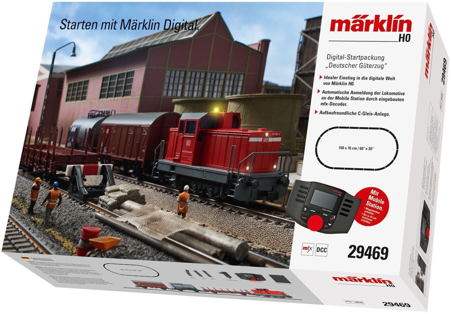 Märklin Modelleisenbahn-Set Digital-Startpackung "Moderner Rangierbetrieb" - 29469, Spur H0, mit Licht- und Soundeffekten; Made in Europe