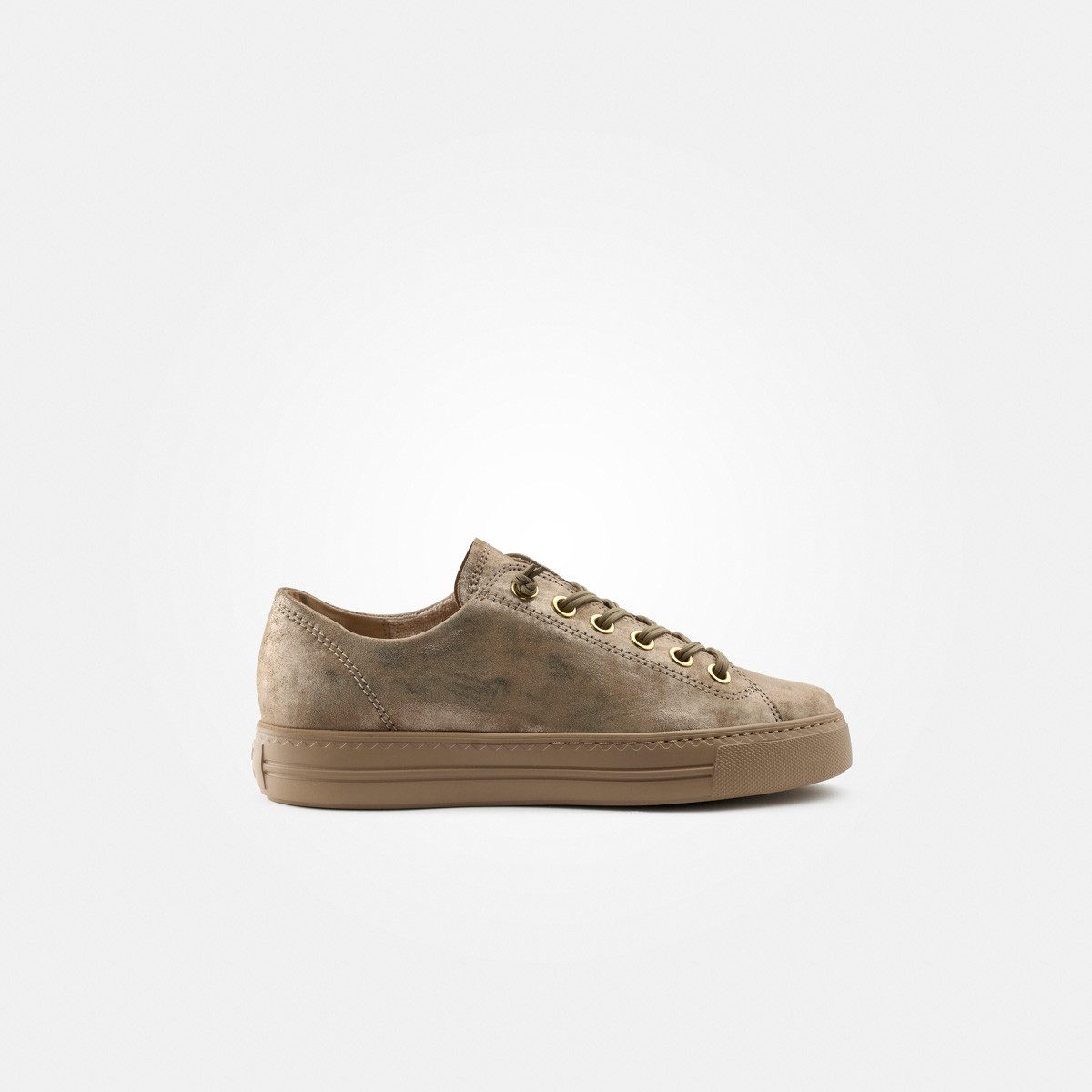 Paul Green 4081-466, Sneaker in Beige, metallik für Damen Sneaker