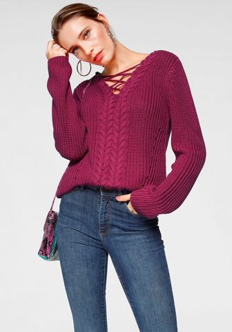 LAURA SCOTT Пуловер с V-образным вырезом