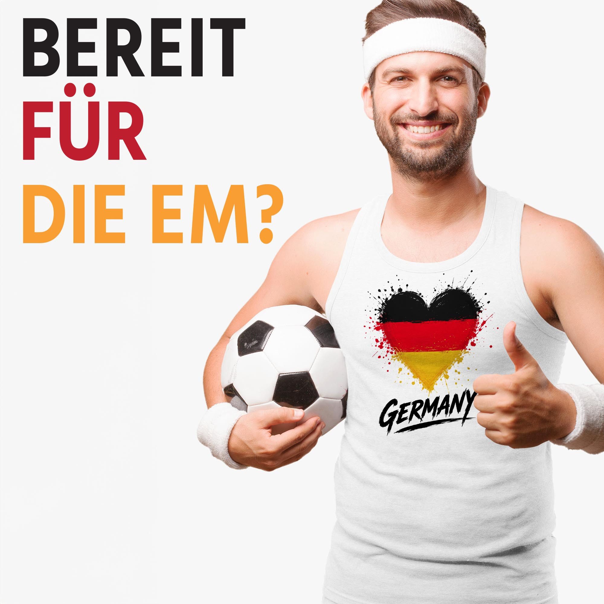 MoonWorks Tanktop Herren Tanktop WM Fußball - Design Herz - Weltmeisterschaft 2026 mit Print