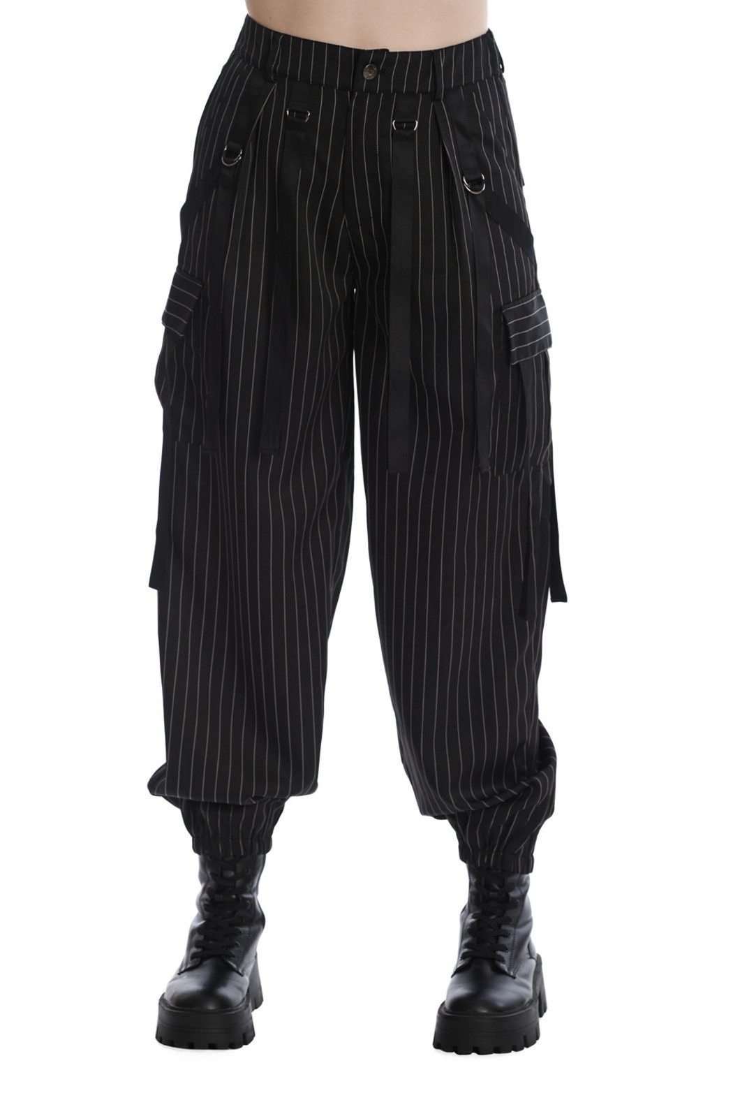 Banned Stoffhose Everlee Pinstripe Punk Gothic günstig online kaufen