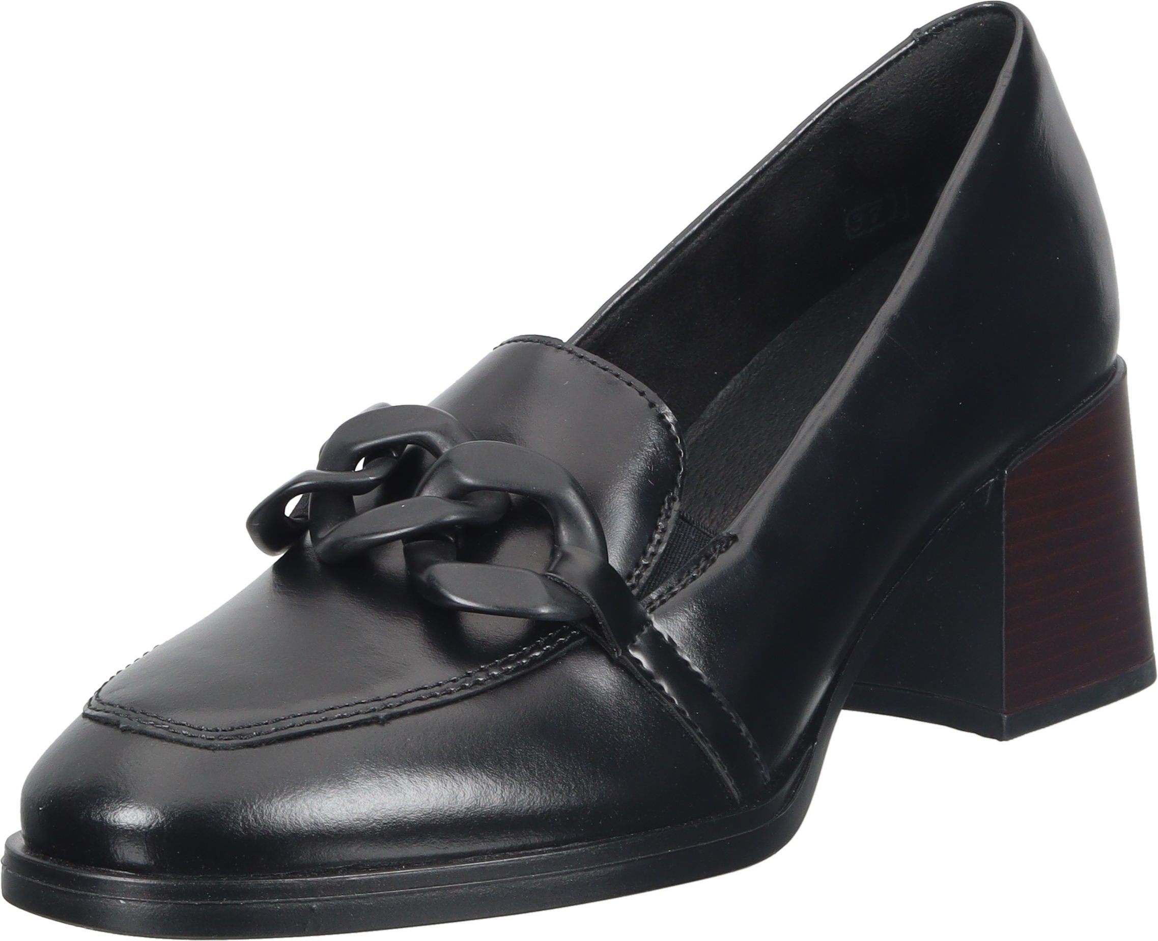 echtem aus Pumps schwarz Pumps Leder Remonte