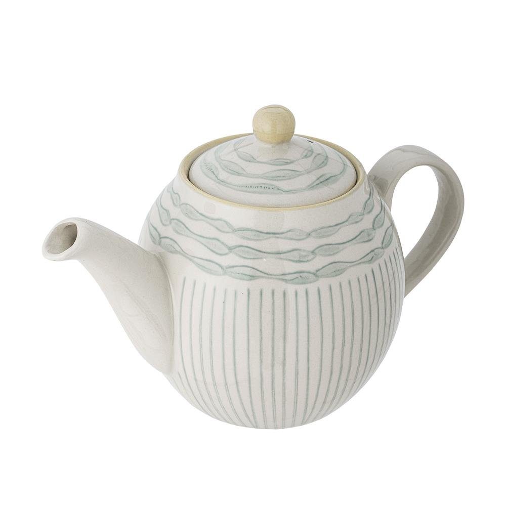Bloomingville Teekanne Maple, 0.9 l, Blau Steingut dänisches Design