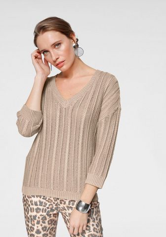 LAURA SCOTT Пуловер с V-образным вырезом