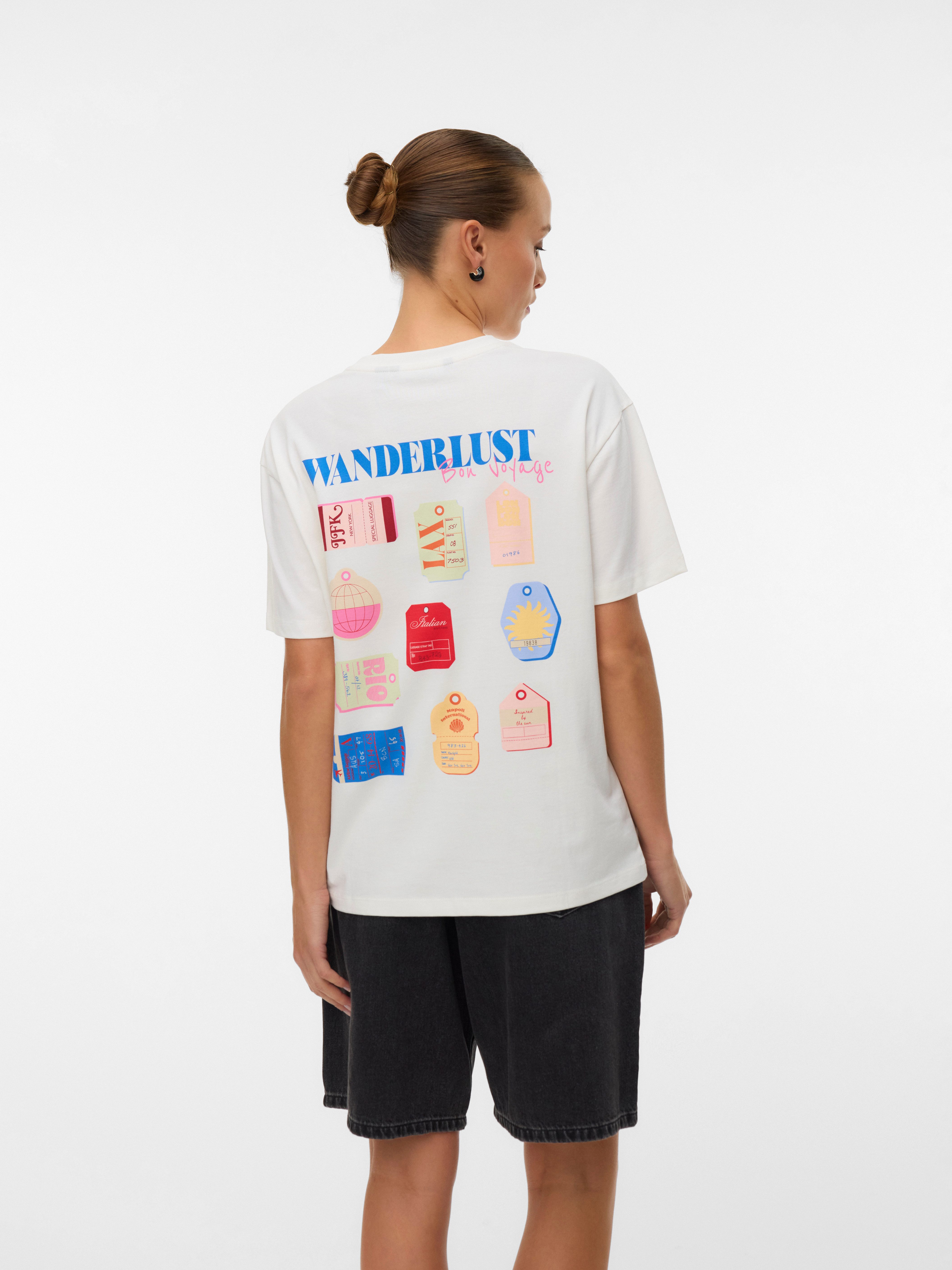 Vero Moda T-Shirt VMNINNA MIA SS TOP BOX JRS Baumwolle, Rückenprint