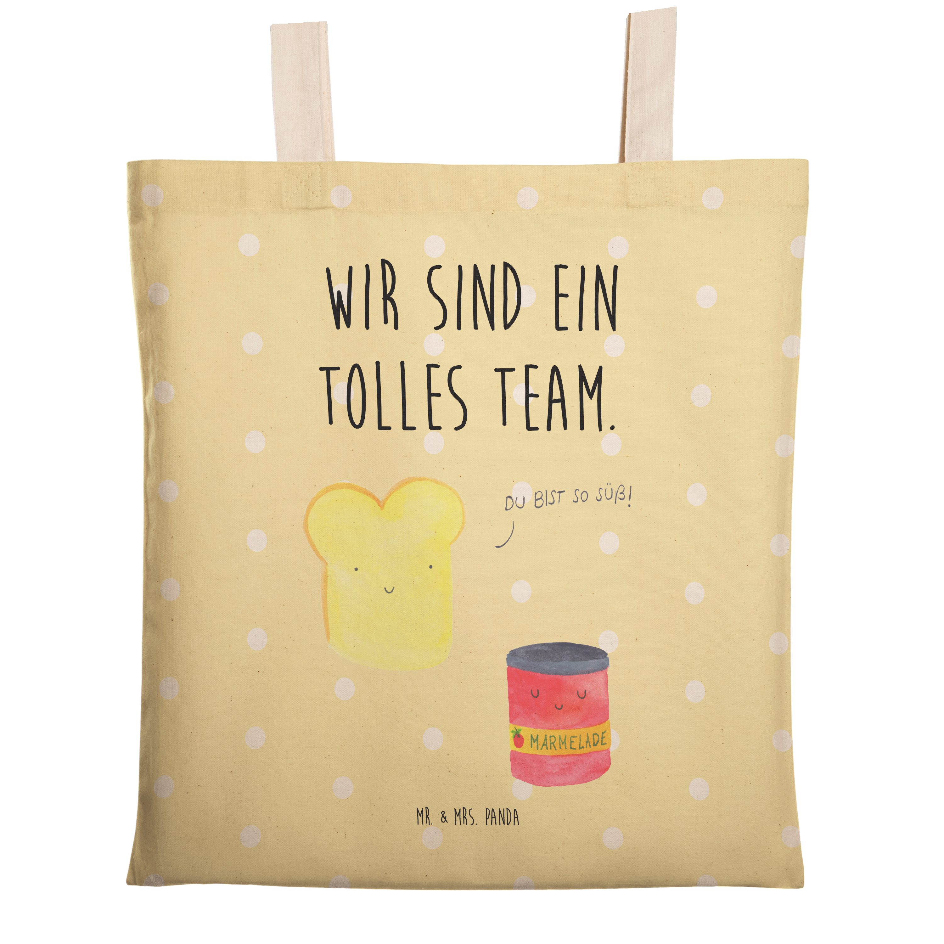 Mr. & Mrs. Panda Tragetasche »Toast & Marmelade Gelb Pastell