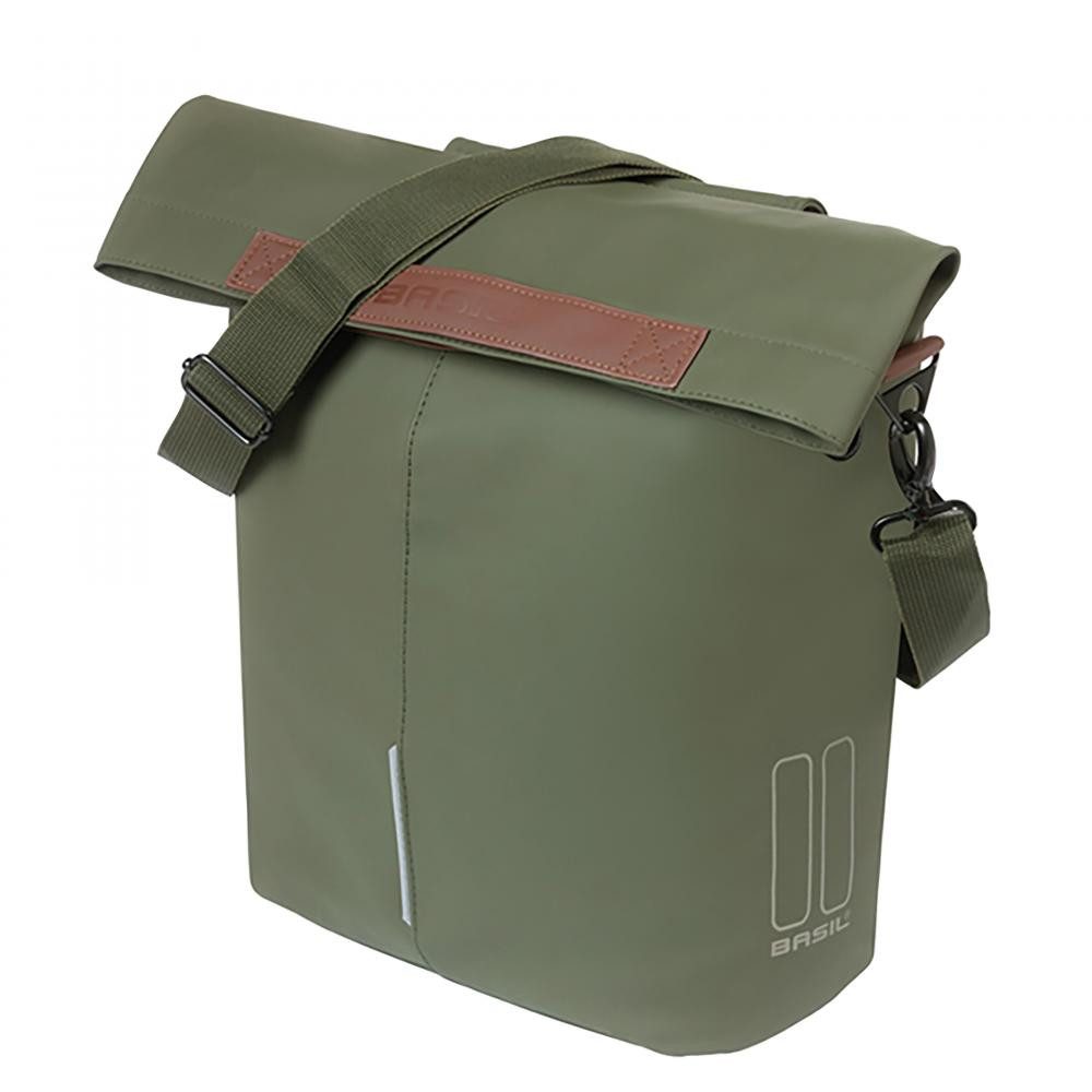 Basil Fahrradtasche BASIL City Fahrradshopper 14-16 Liter - MIK Hooks Einzeltasche mit Mag