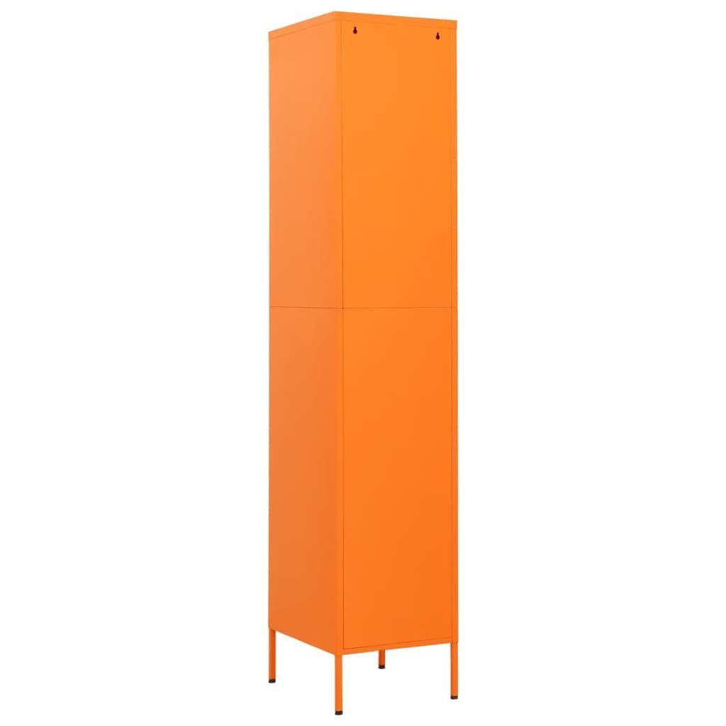 vidaXL Stahl 35x46x180 cm Orange Aktenschrank Schließfachschrank