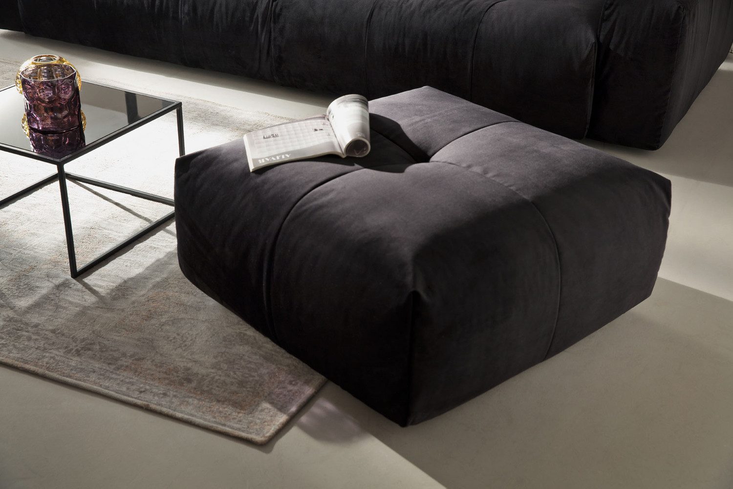 KAWOLA Hocker PALACE, Polsterhocker Velvet verschiedene günstig online kaufen