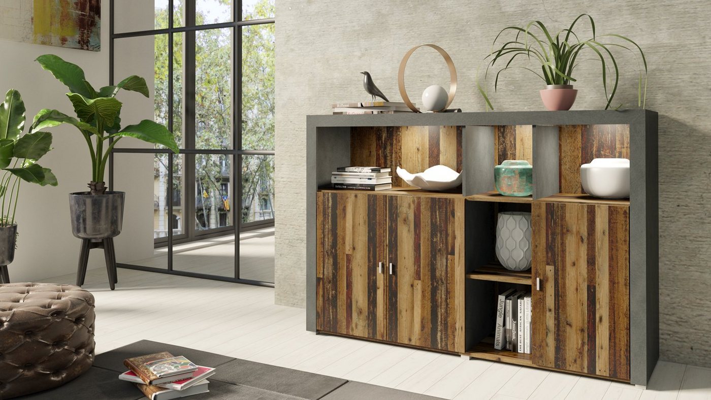 Helvetia Highboard »Nela«, Höhe 109 cm-HomeTrends