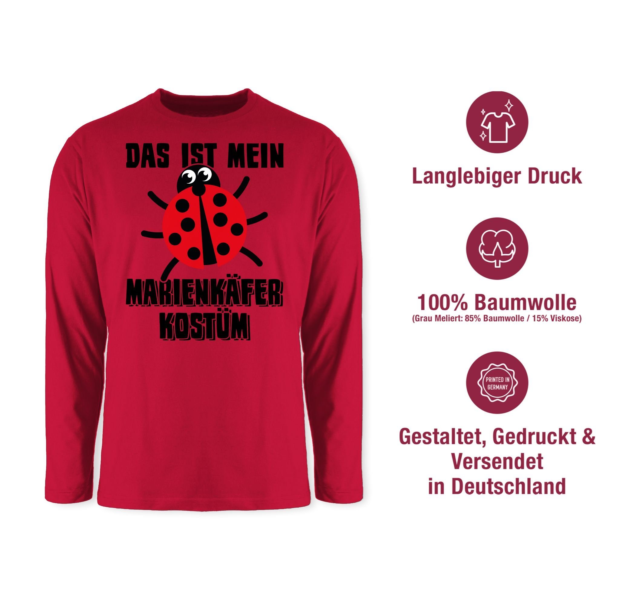 Marienkäfer Karneval Kostüm Outfit schwarz Shirtracer 1 ist Das Rundhalsshirt - mein Rot