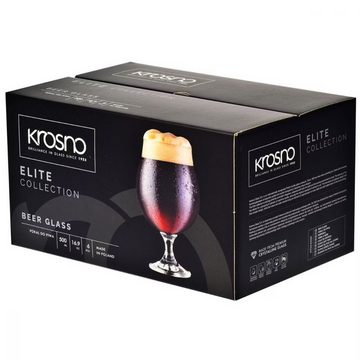 Krosno Bierglas F57A056050014270, Glas, Dunkle Biergläser Elite 500 ml 6 Stück