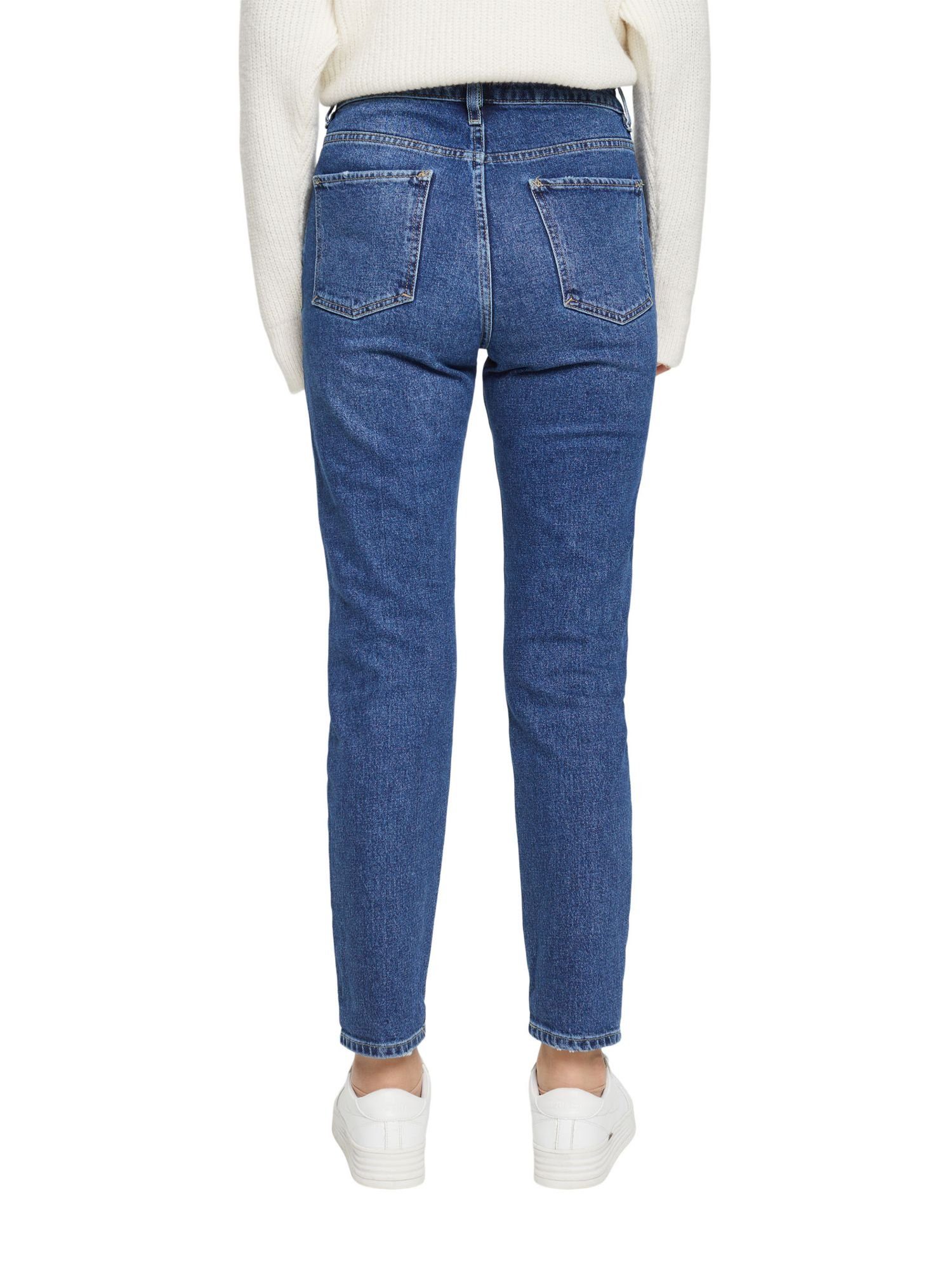 edc by Esprit High-Rise Jeans Loose-fit-Jeans Boyfriend Ripped-Details mit