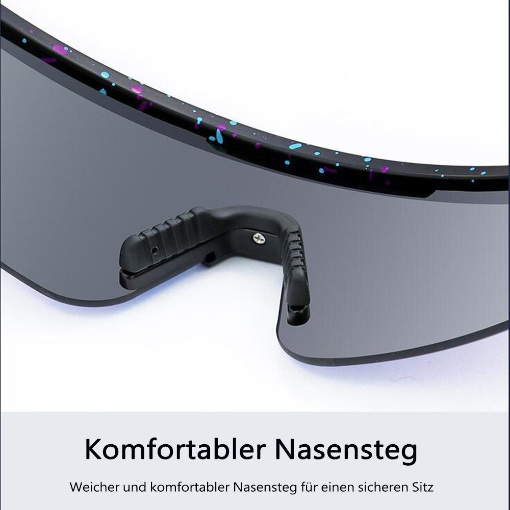 Fahrradbrille Herren Damen Polarisierte Sonnenbrille, UV 400 Schutz Sonnenbrille GelldG