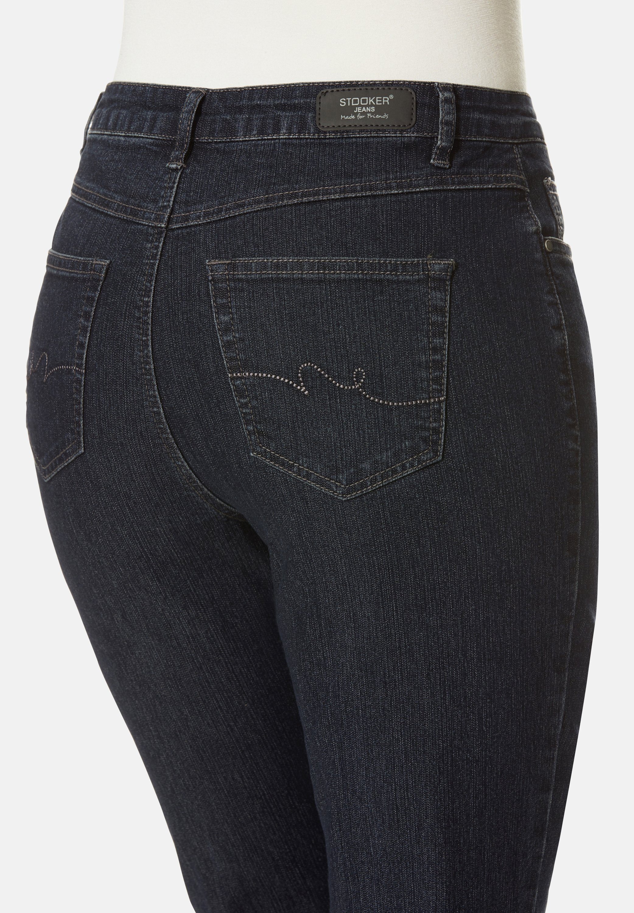 denim WOMEN STOOKER Nizza Denim blue 5-Pocket-Jeans Fit Tapered dark