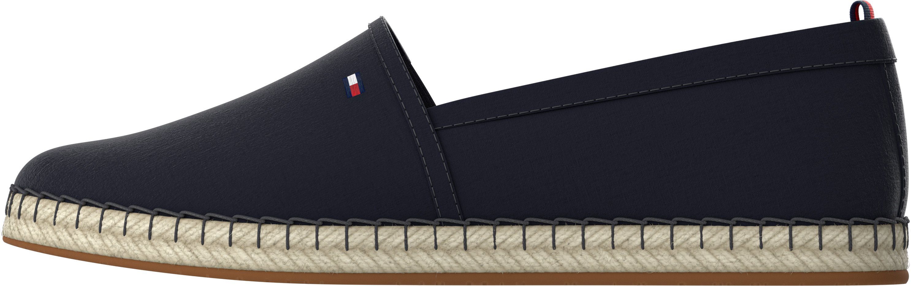 BASIC Espadrille dunkelblau Logoflag ESPADRILLE TOMMY FLAT Hilfiger mit Tommy gestickter