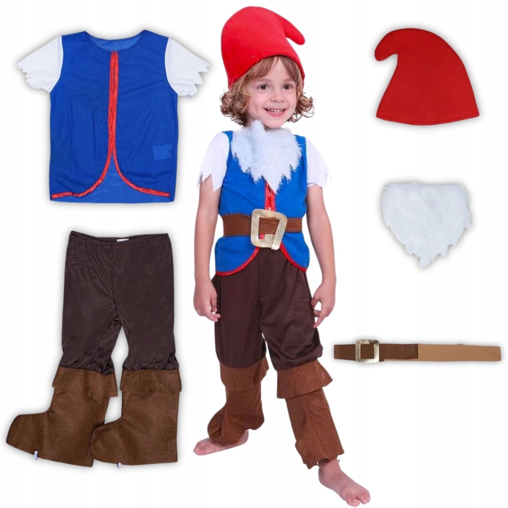 Hopki Kostüm Kinder Zwergenkostüm Karneval Halloween Zwerg Elf Панельная обшивка