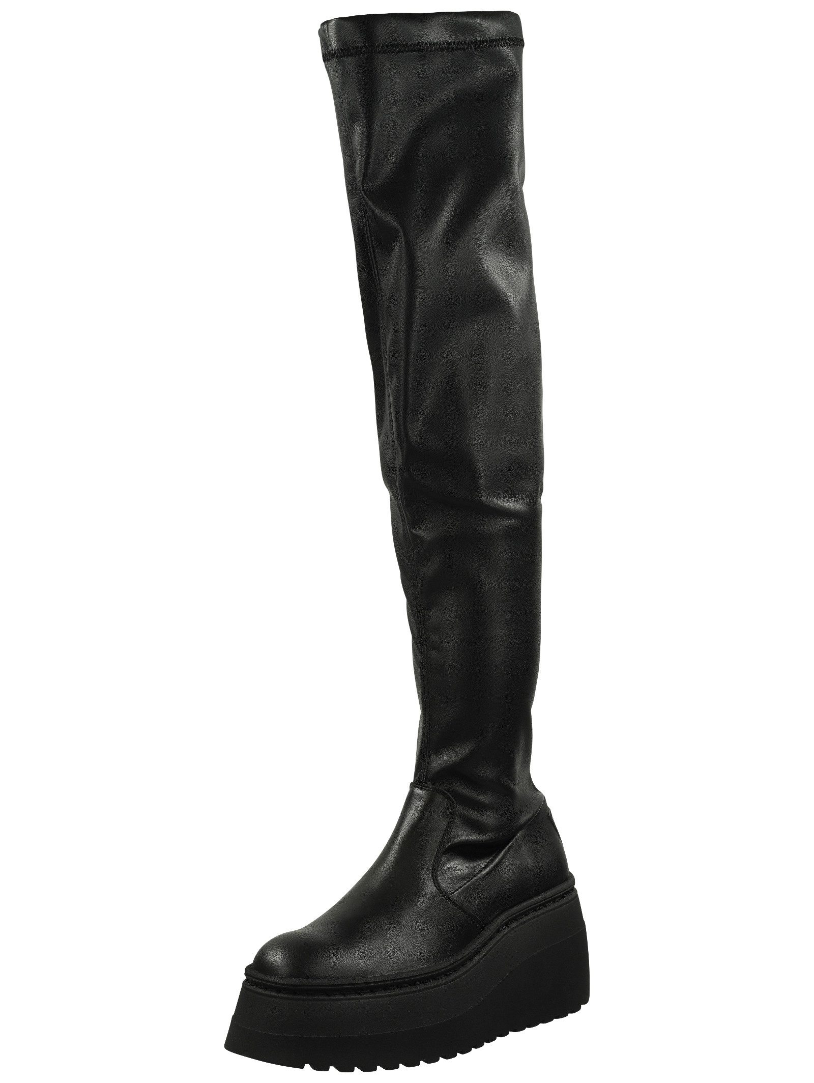 Stiefel Leder/Textil Overkneestiefel
