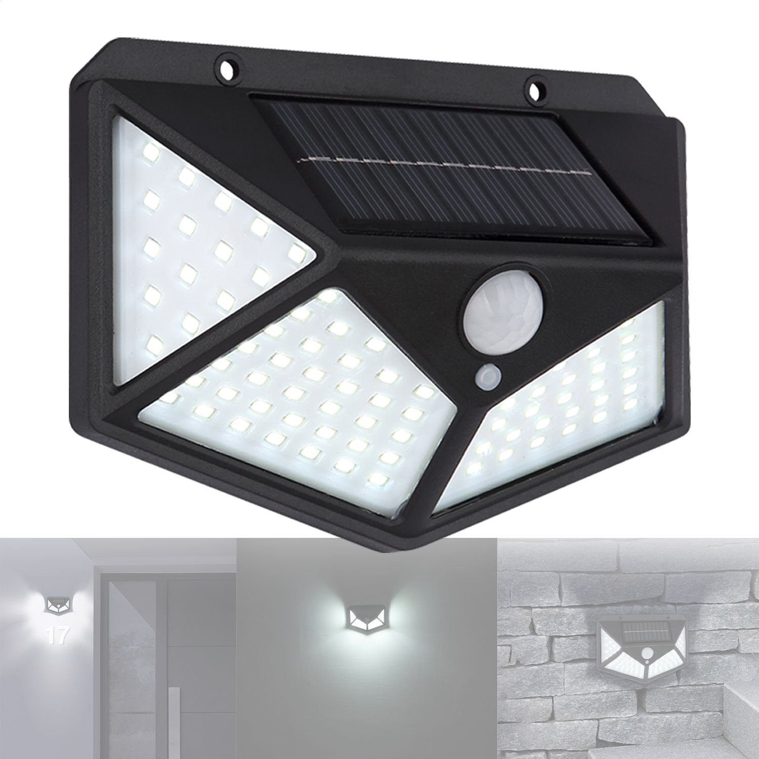bmfversand LED Solarleuchte Solarleuchte Garten Wandleuchte Solarlampe
