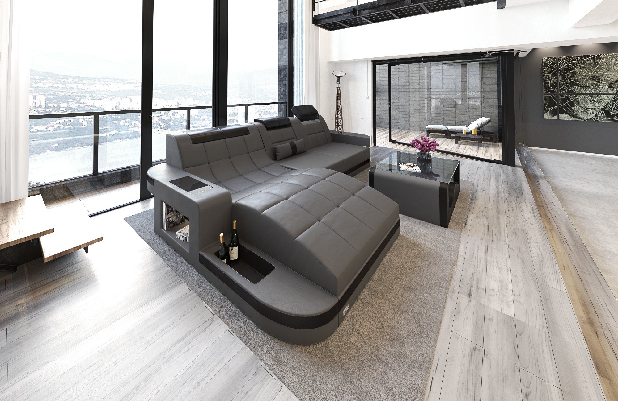 Sofa Dreams Ecksofa Sofa Leder Ledercouch günstig online kaufen