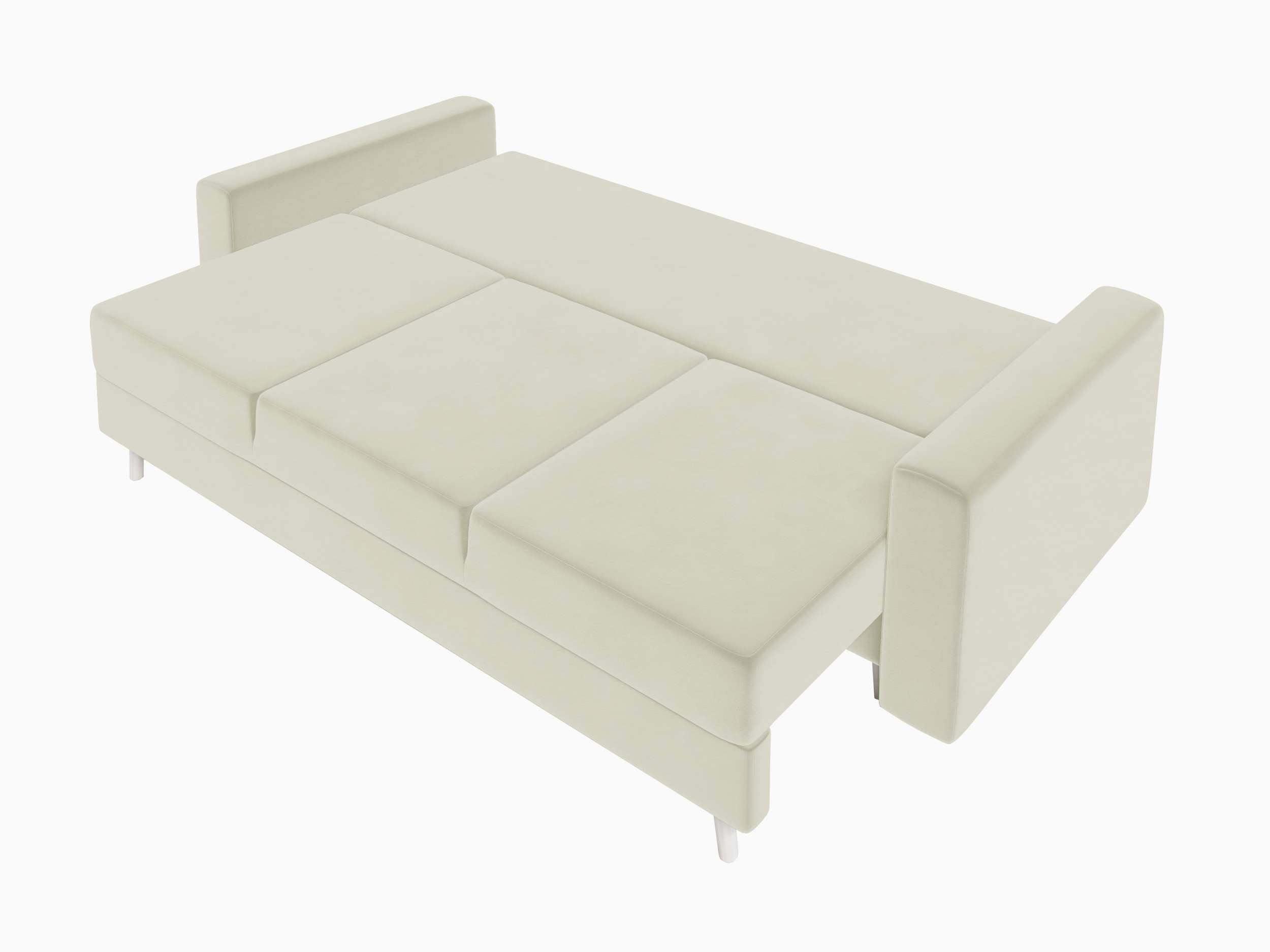 Design Stylefy Sofa, Bettkasten, Bettfunktion, mit Sitzkomfort, Modern mit 3-Sitzer Schlafsofa, Carmen,